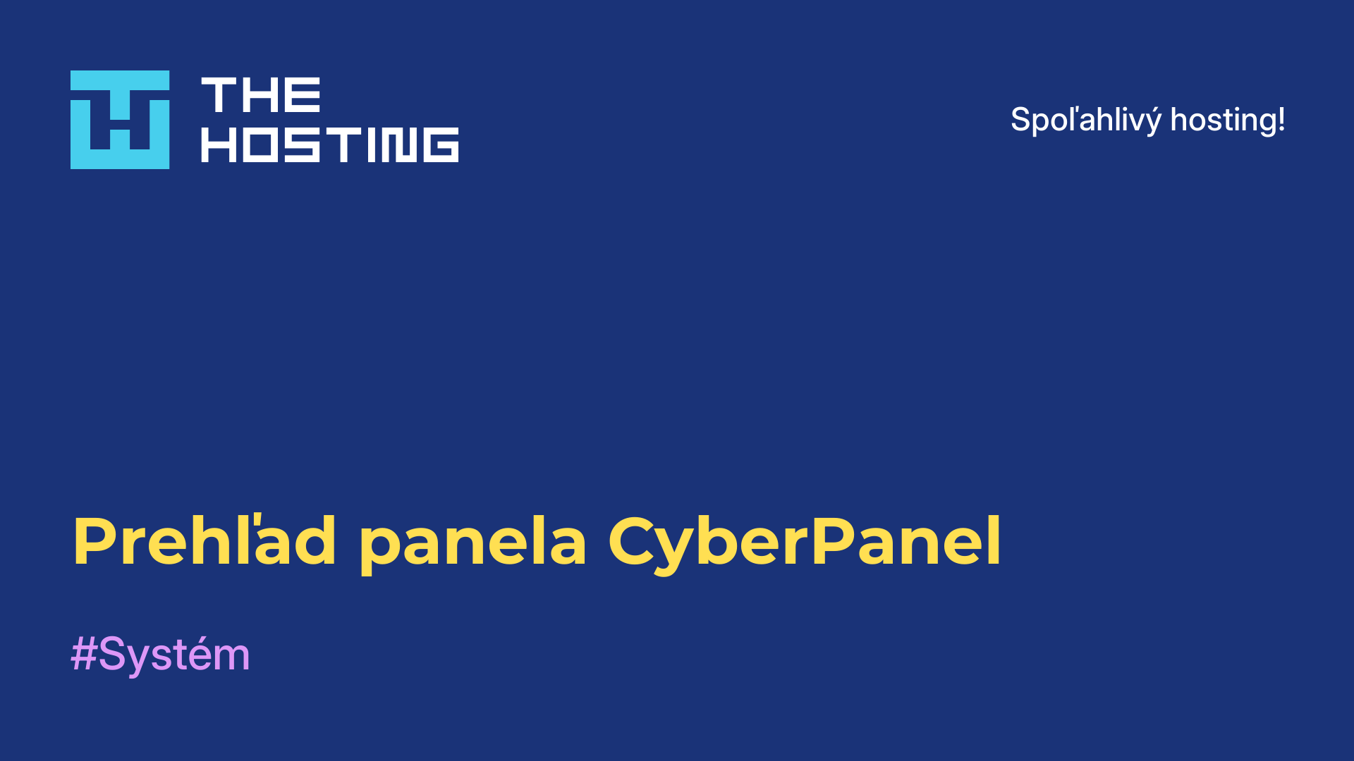 Prehľad panela CyberPanel