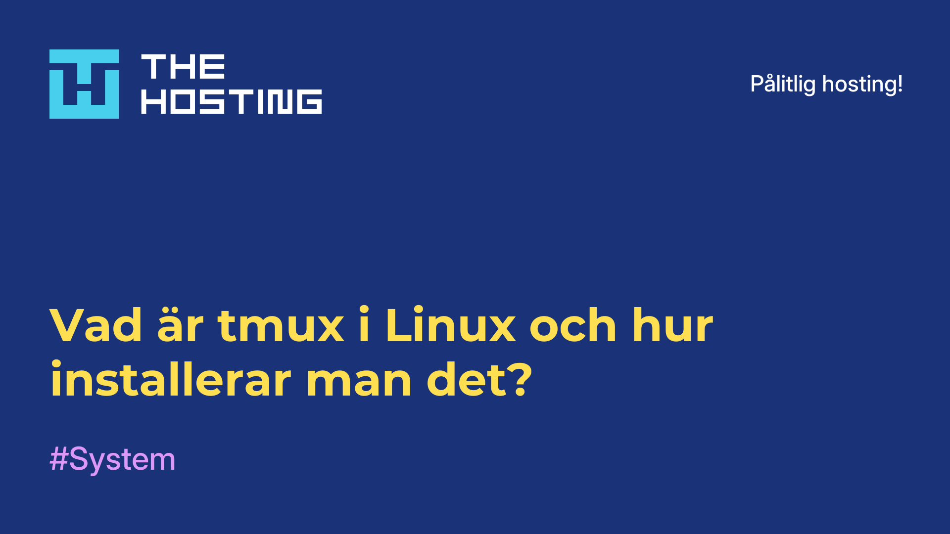 Vad är tmux i Linux och hur installerar man det?