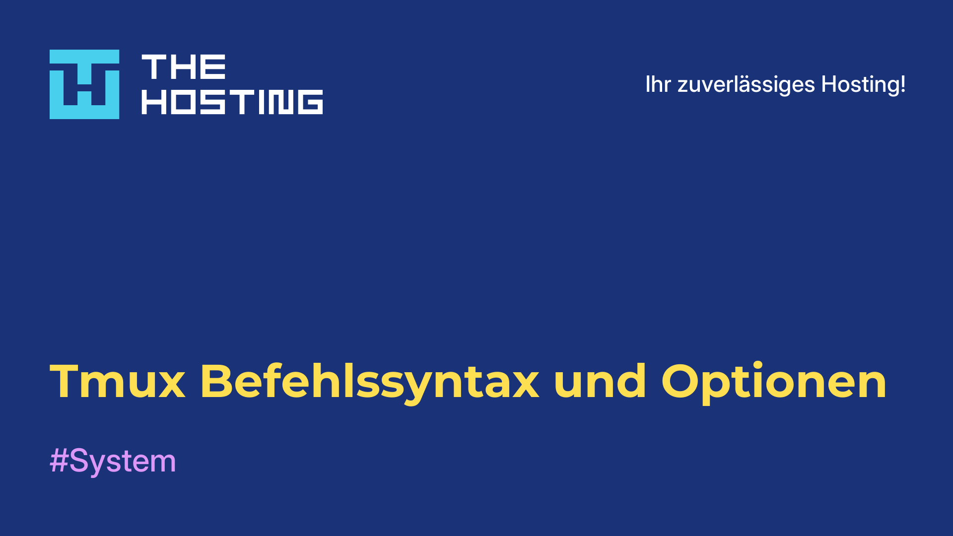 Tmux-Befehlssyntax und Optionen