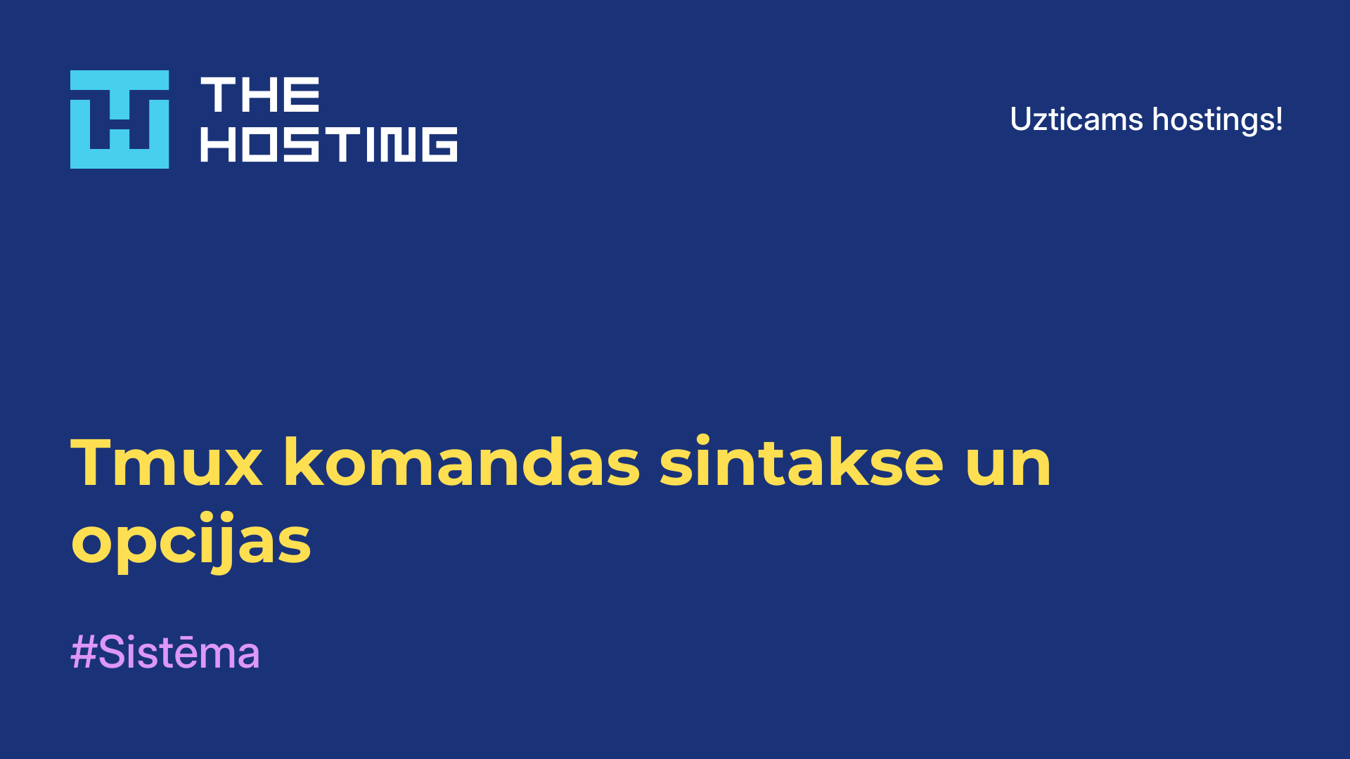 Tmux komandas sintakse un opcijas