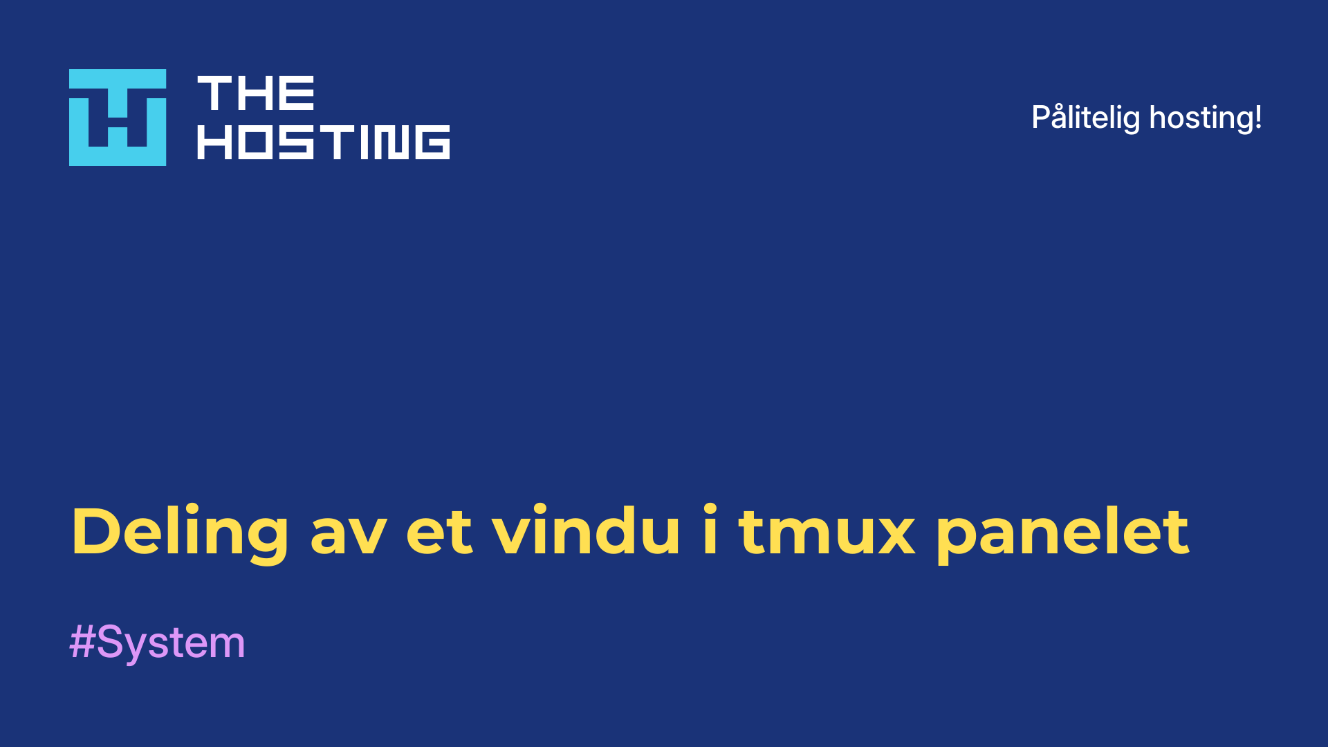 Deling av et vindu i tmux-panelet