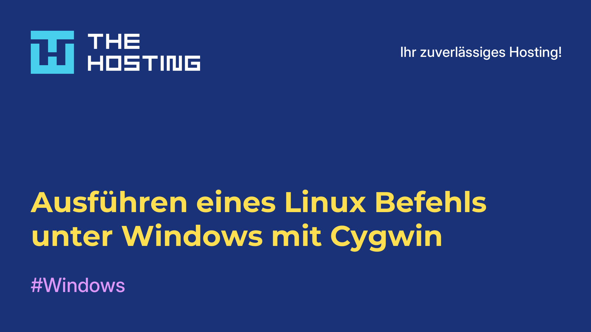 Ausführen eines Linux-Befehls unter Windows mit Cygwin