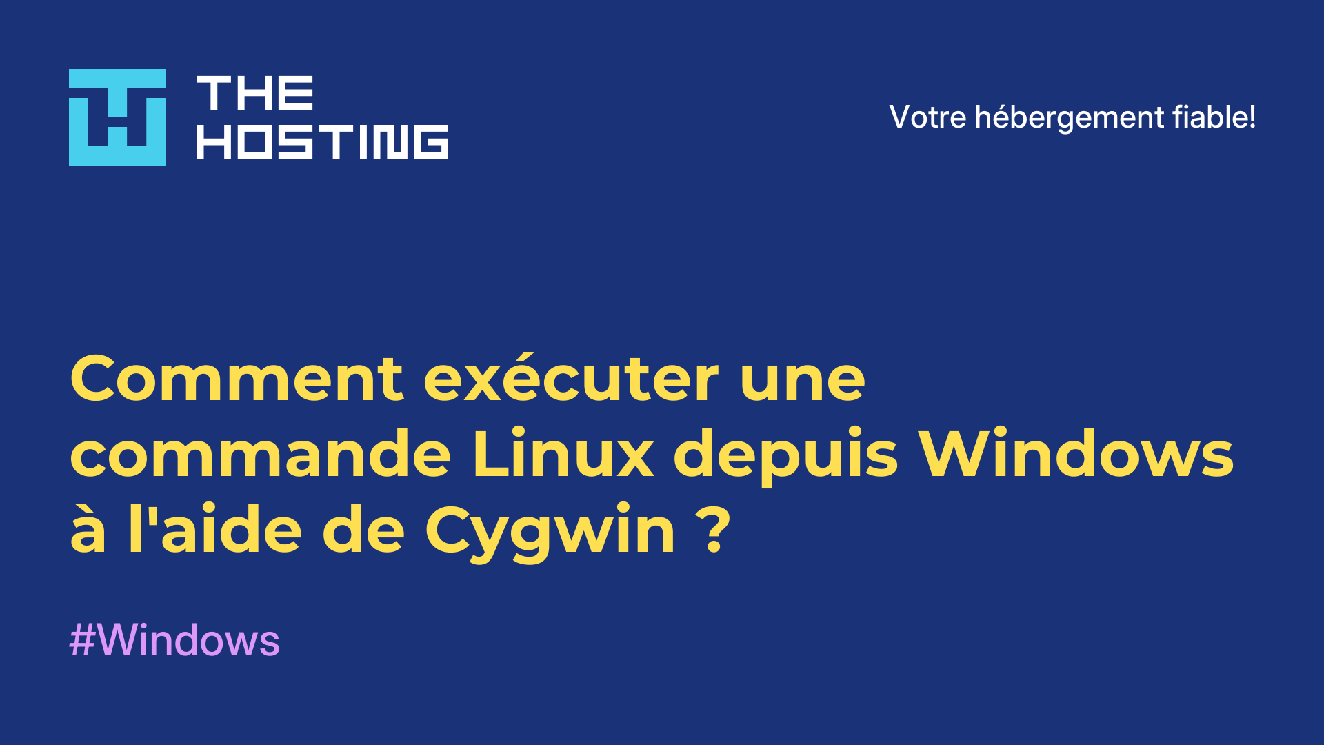 Comment exécuter une commande Linux depuis Windows à l'aide de Cygwin ?