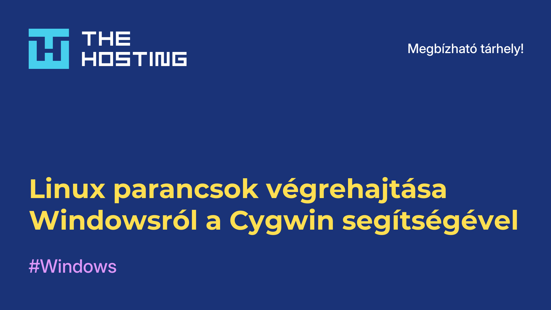 Linux-parancsok végrehajtása Windowsról a Cygwin segítségével