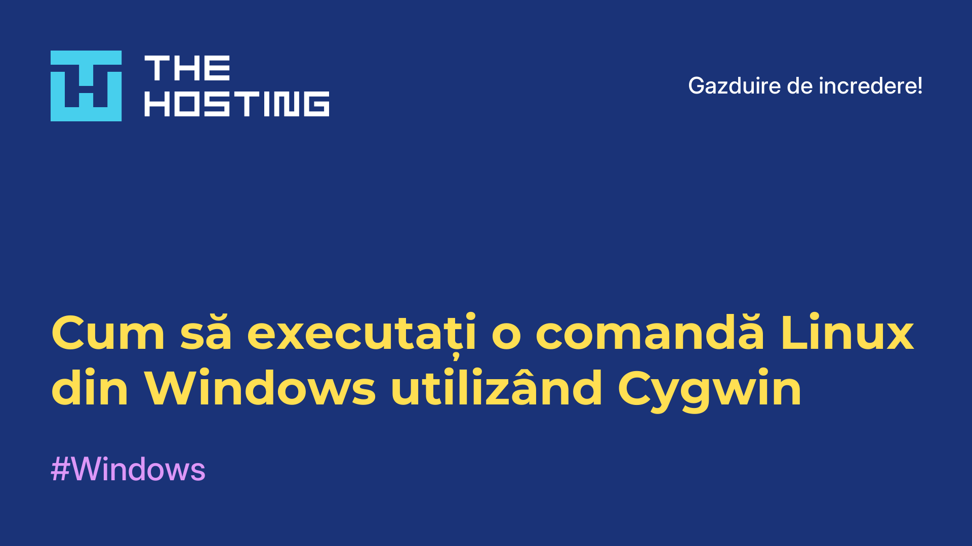 Cum să executați o comandă Linux din Windows utilizând Cygwin