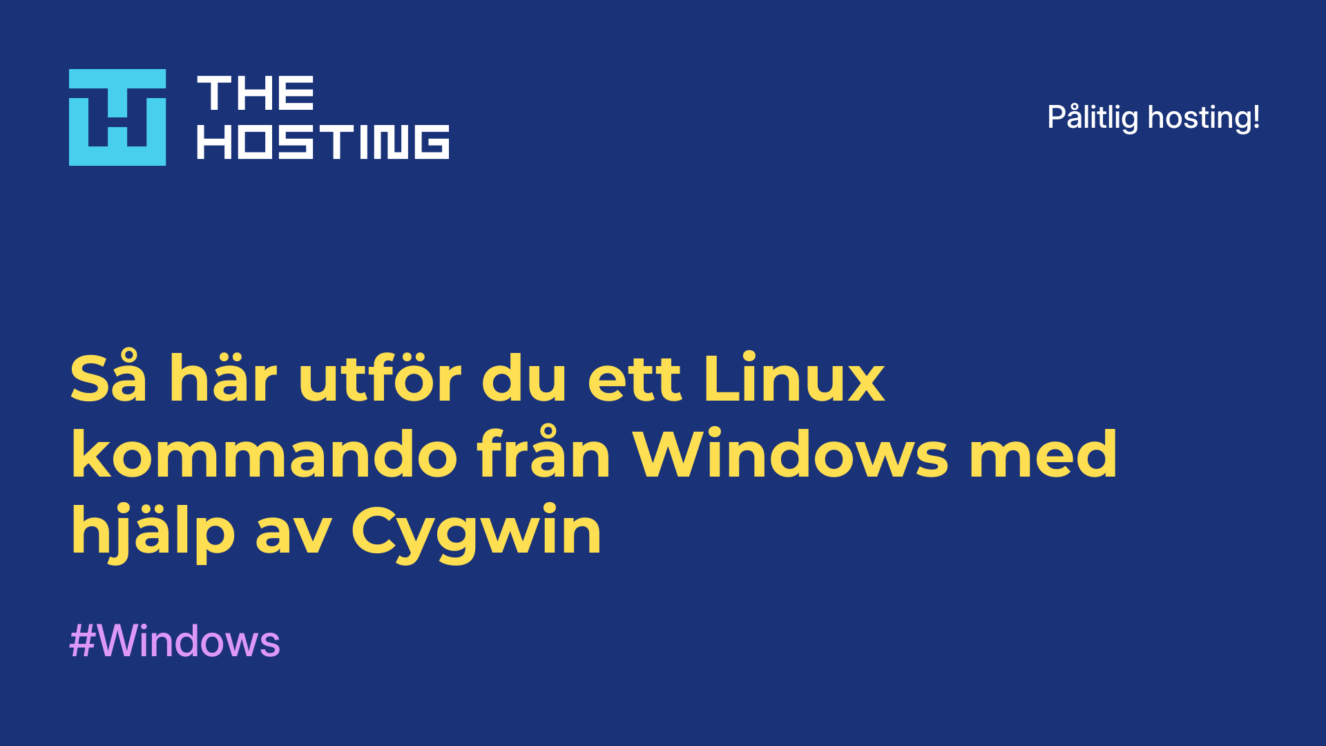 Så här utför du ett Linux-kommando från Windows med hjälp av Cygwin