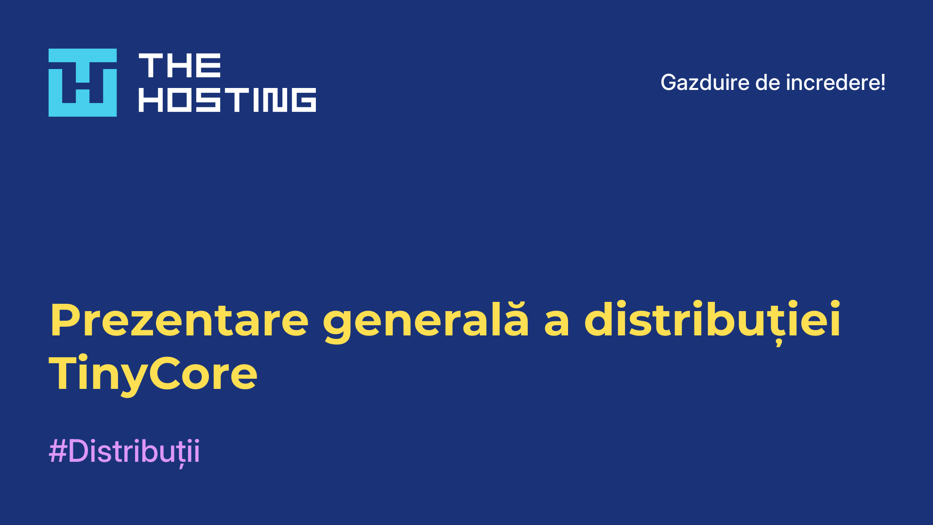 Prezentare generală a distribuției TinyCore