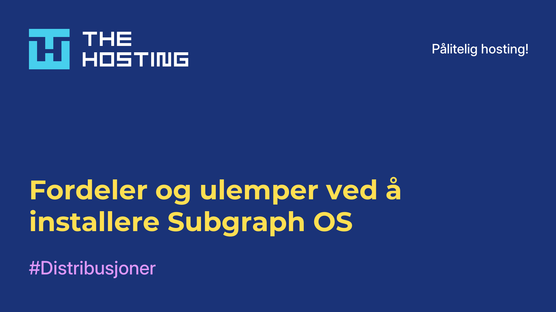 Fordeler og ulemper ved å installere Subgraph OS