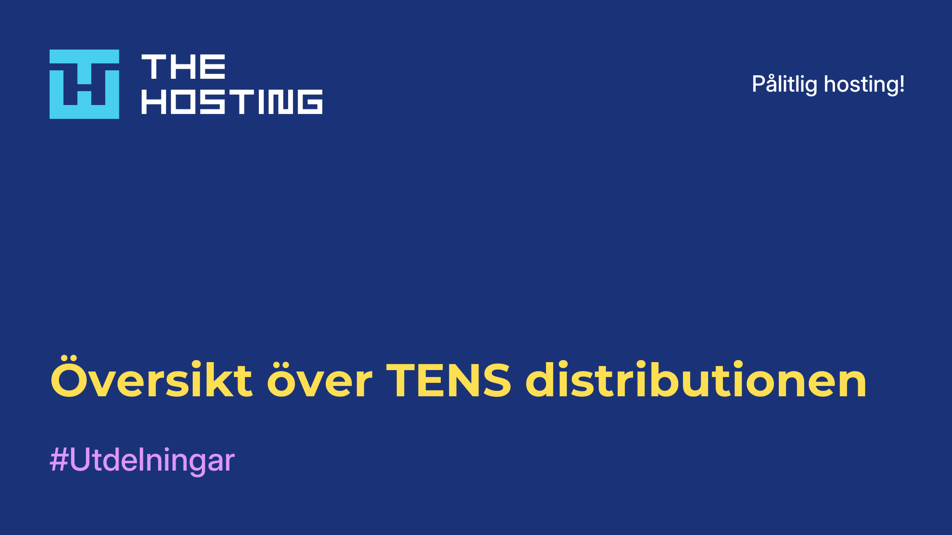Översikt över TENS-distributionen