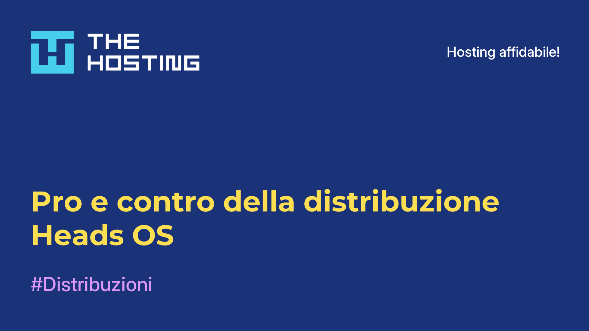 Pro e contro della distribuzione Heads OS