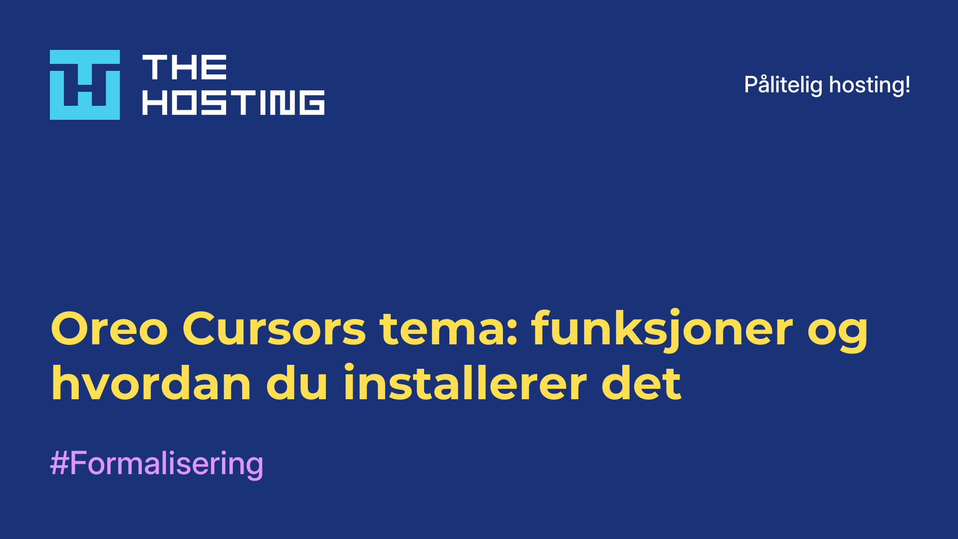 Oreo Cursors-tema: funksjoner og hvordan du installerer det