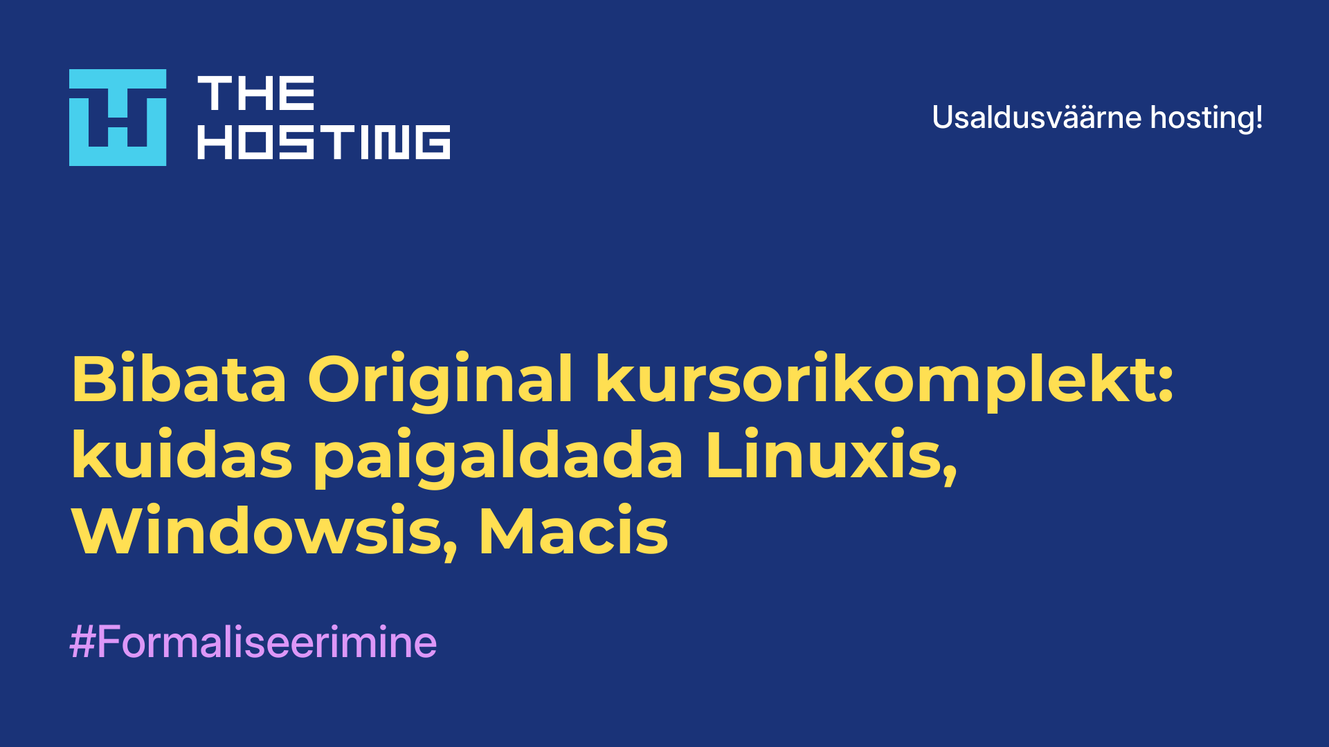 Bibata Original kursorikomplekt: kuidas paigaldada Linuxis, Windowsis, Macis