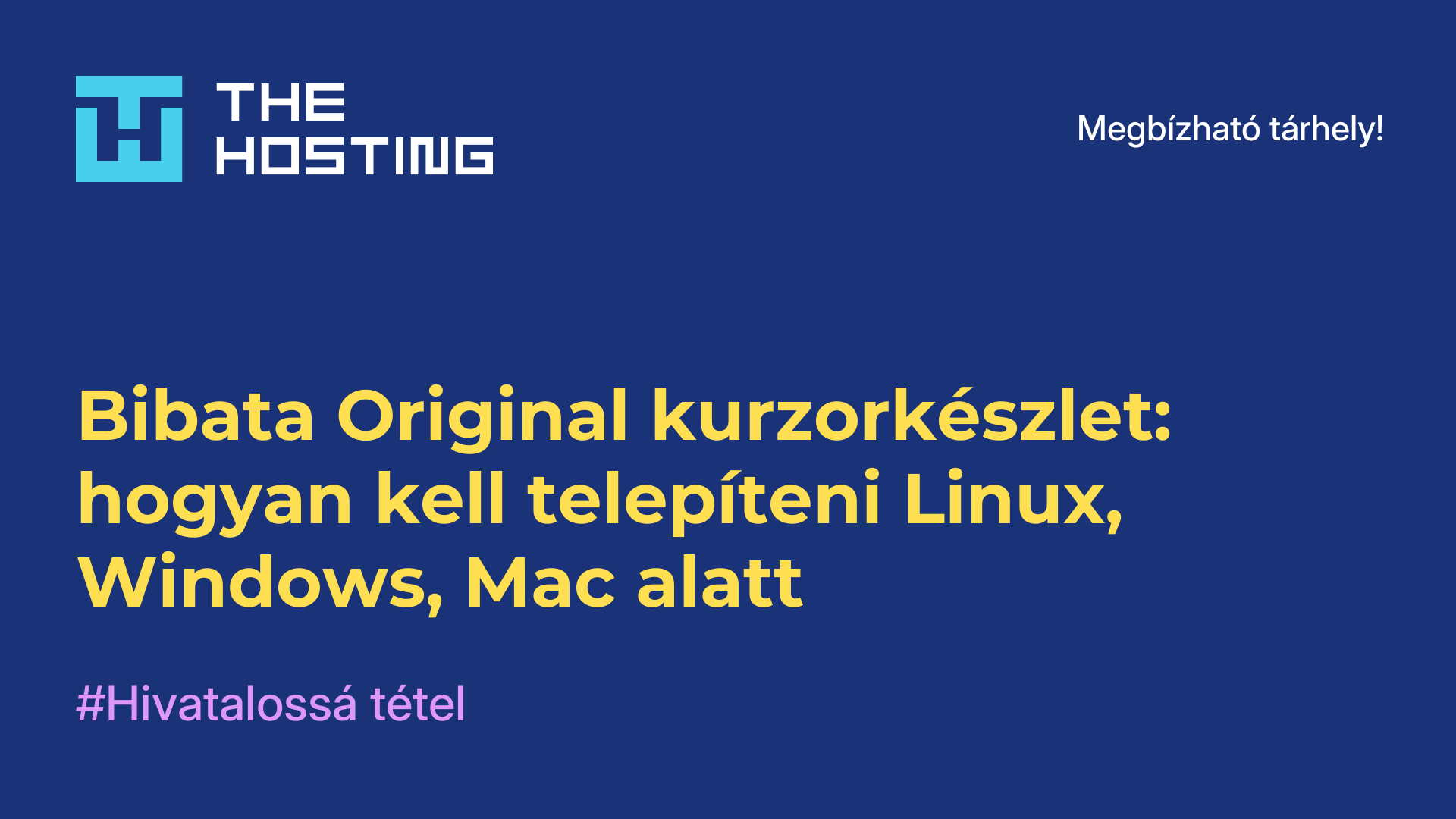 Bibata Original kurzorkészlet: hogyan kell telepíteni Linux, Windows, Mac alatt