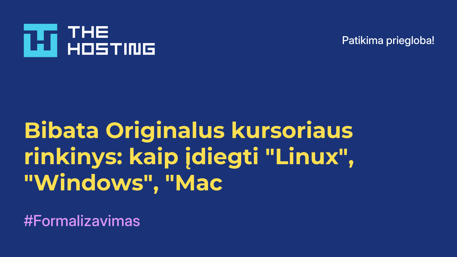Bibata Originalus kursoriaus rinkinys: kaip įdiegti "Linux", "Windows", "Mac