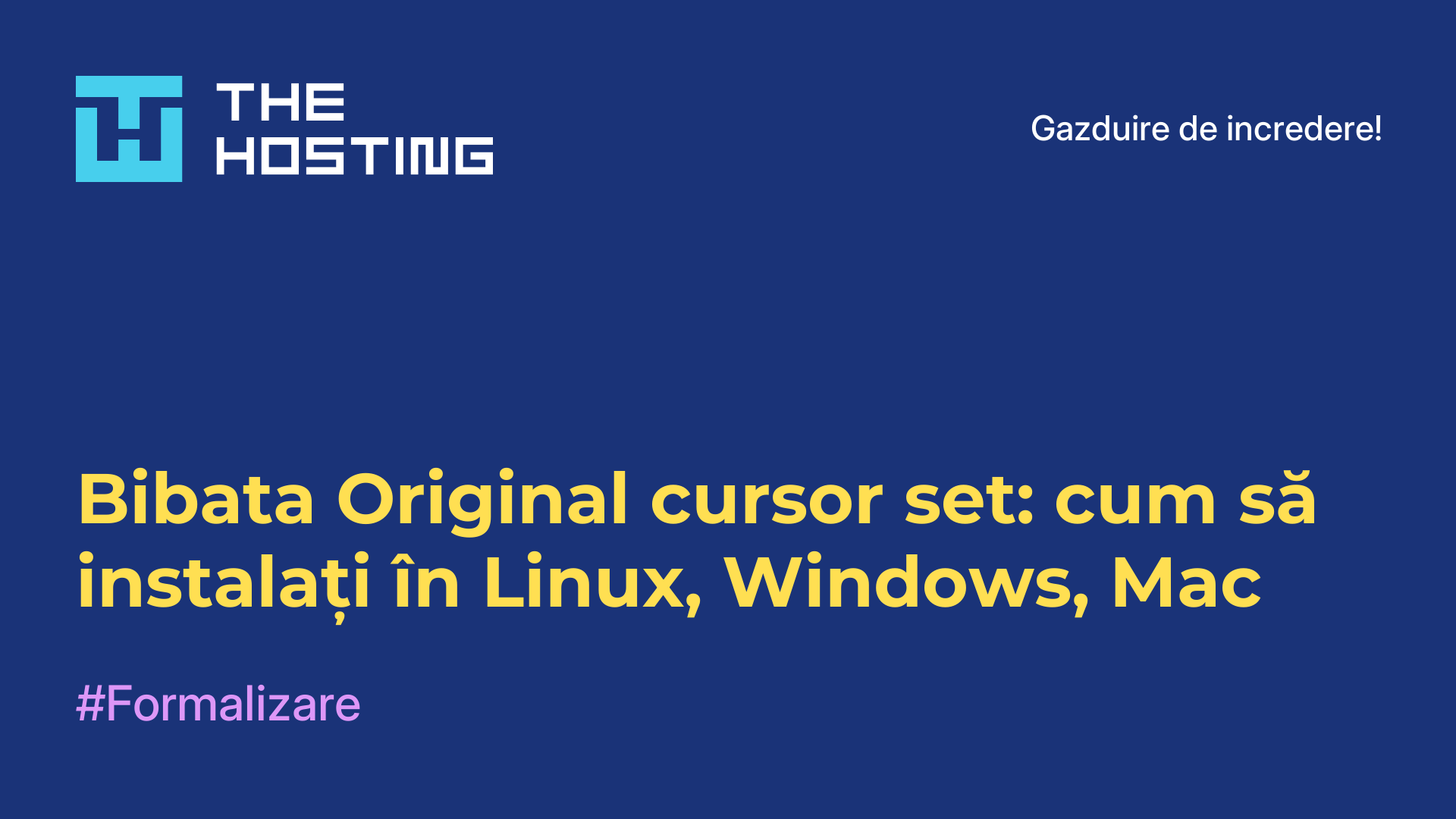 Bibata Original cursor set: cum să instalați în Linux, Windows, Mac