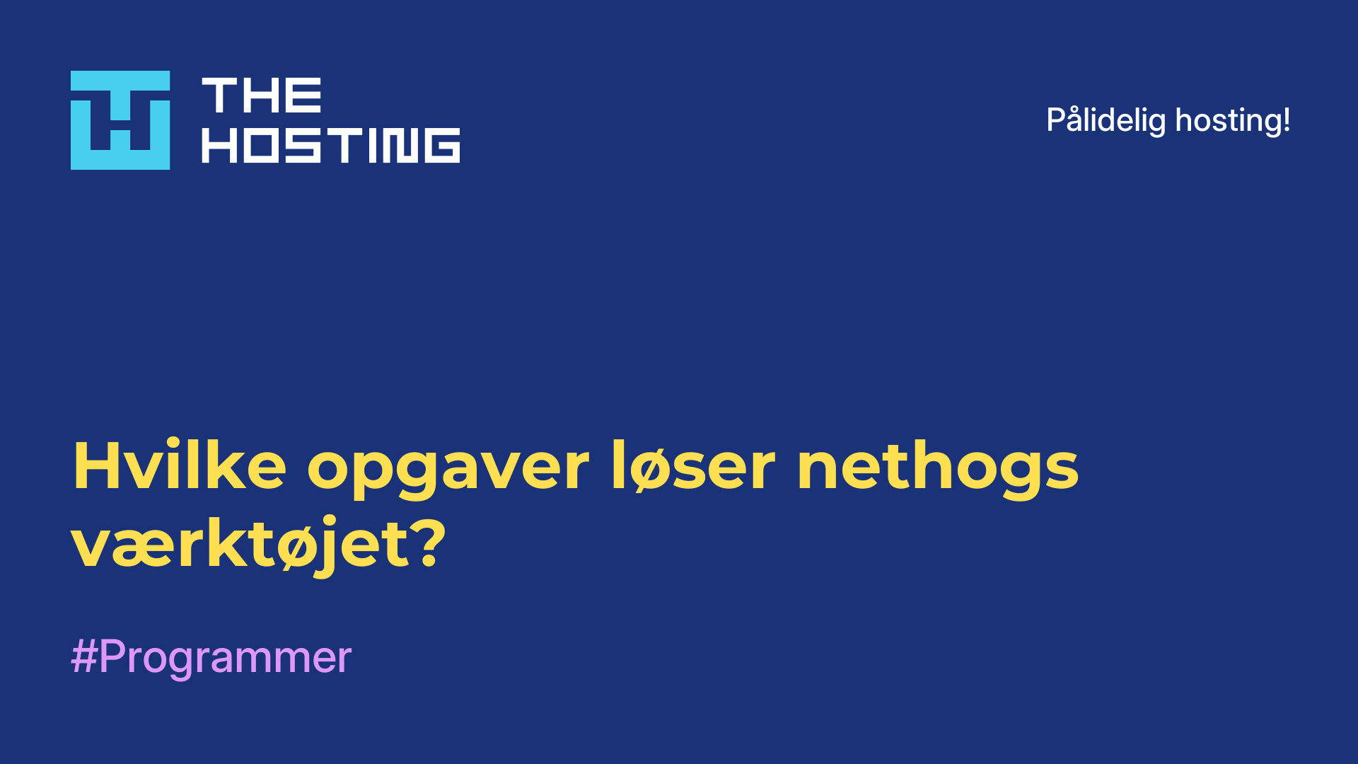 Hvilke opgaver løser nethogs-værktøjet?