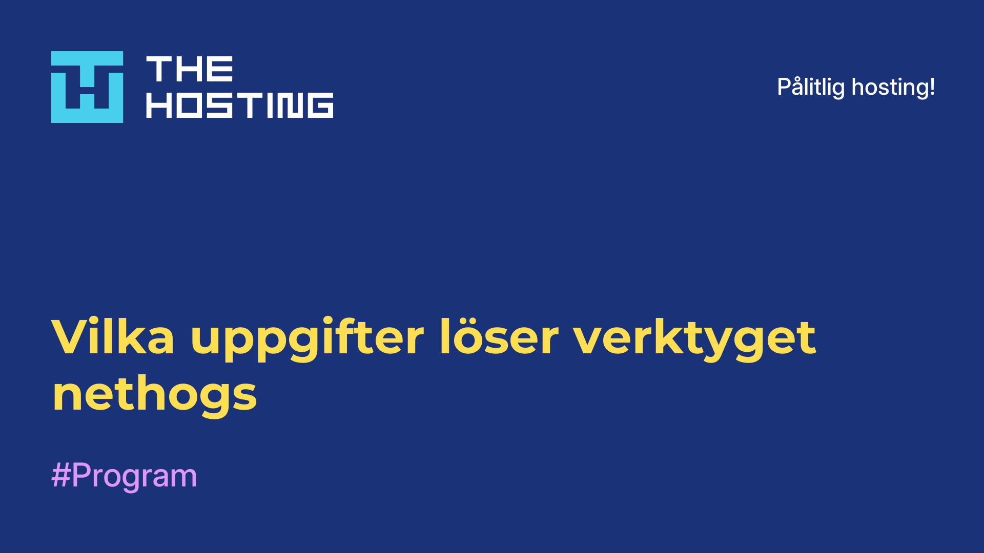 Vilka uppgifter löser verktyget nethogs