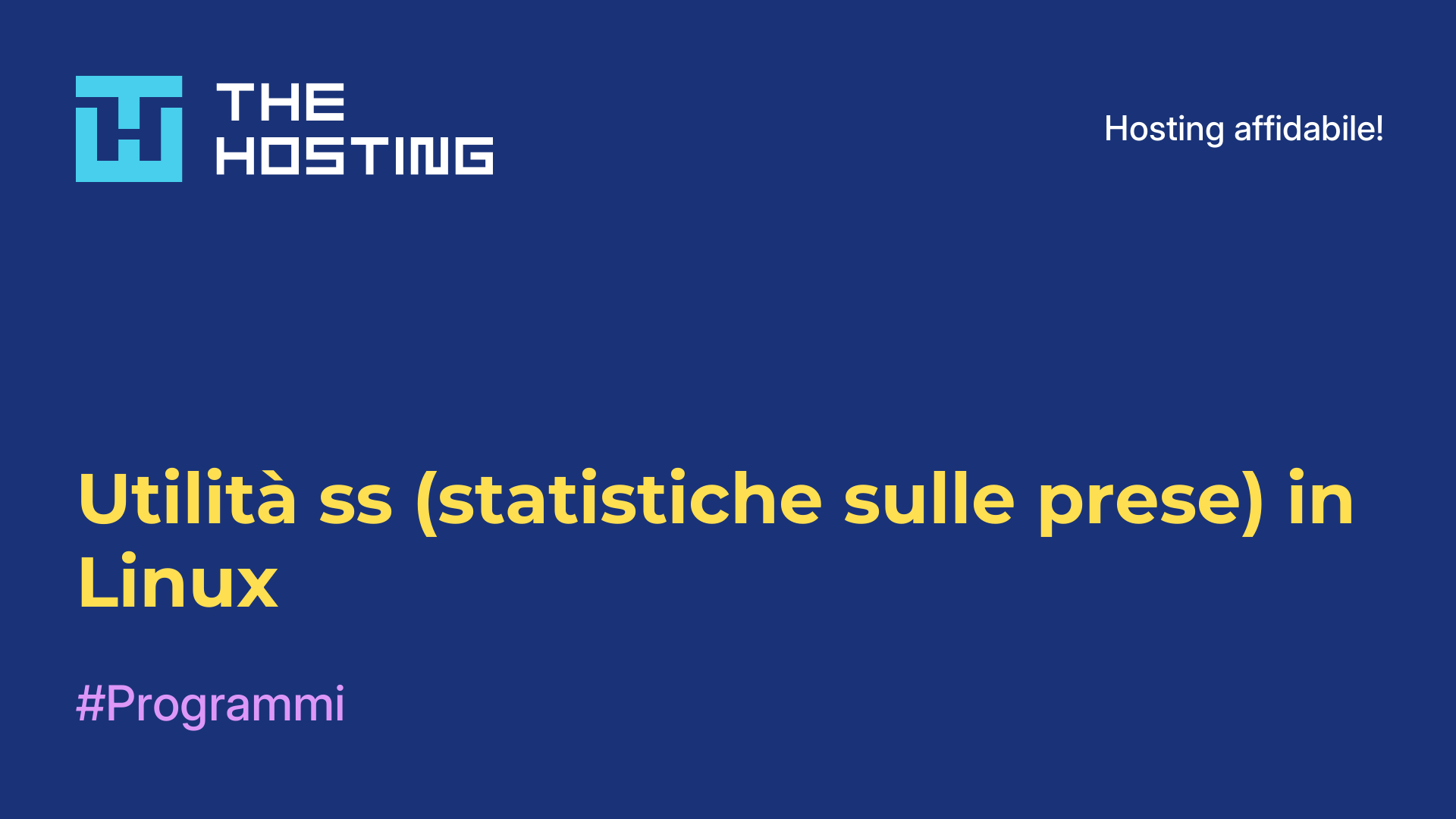 Utilità ss (statistiche sulle prese) in Linux