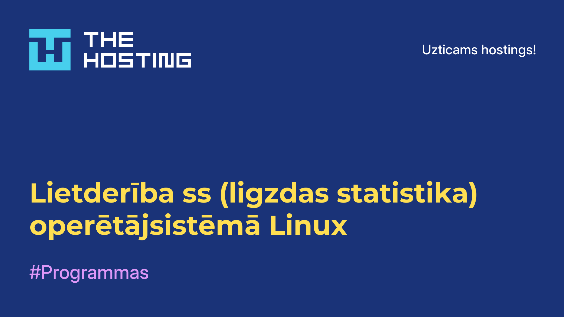 Lietderība ss (ligzdas statistika) operētājsistēmā Linux