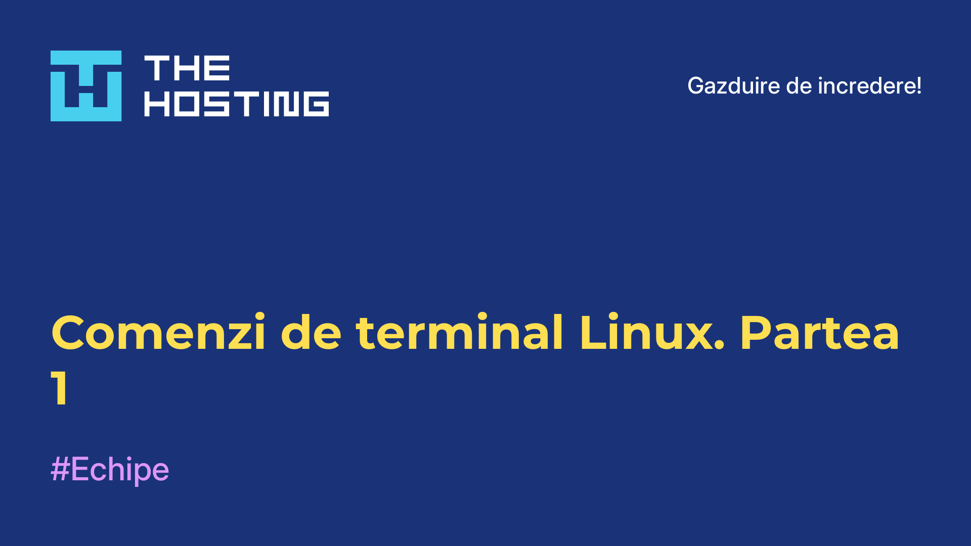 Comenzi de terminal Linux. Partea 1