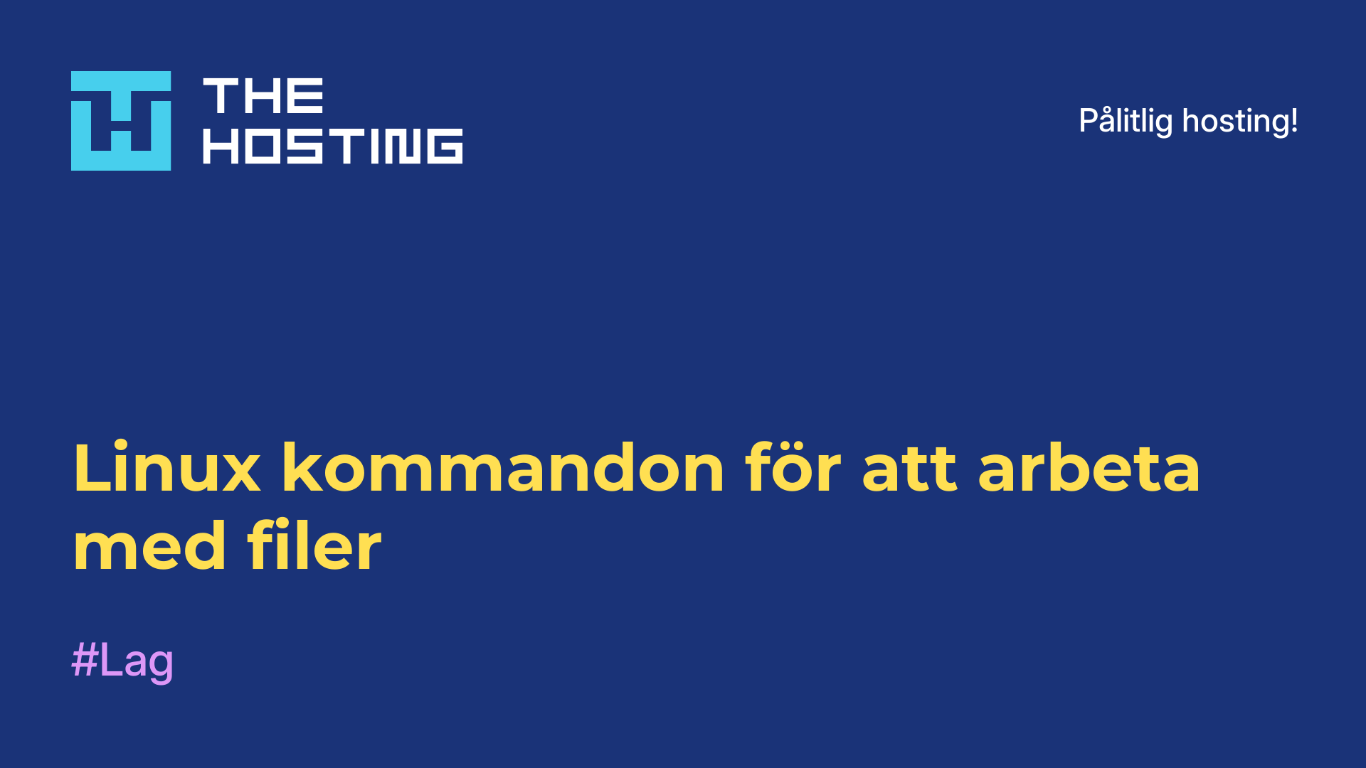 Linux-kommandon för att arbeta med filer