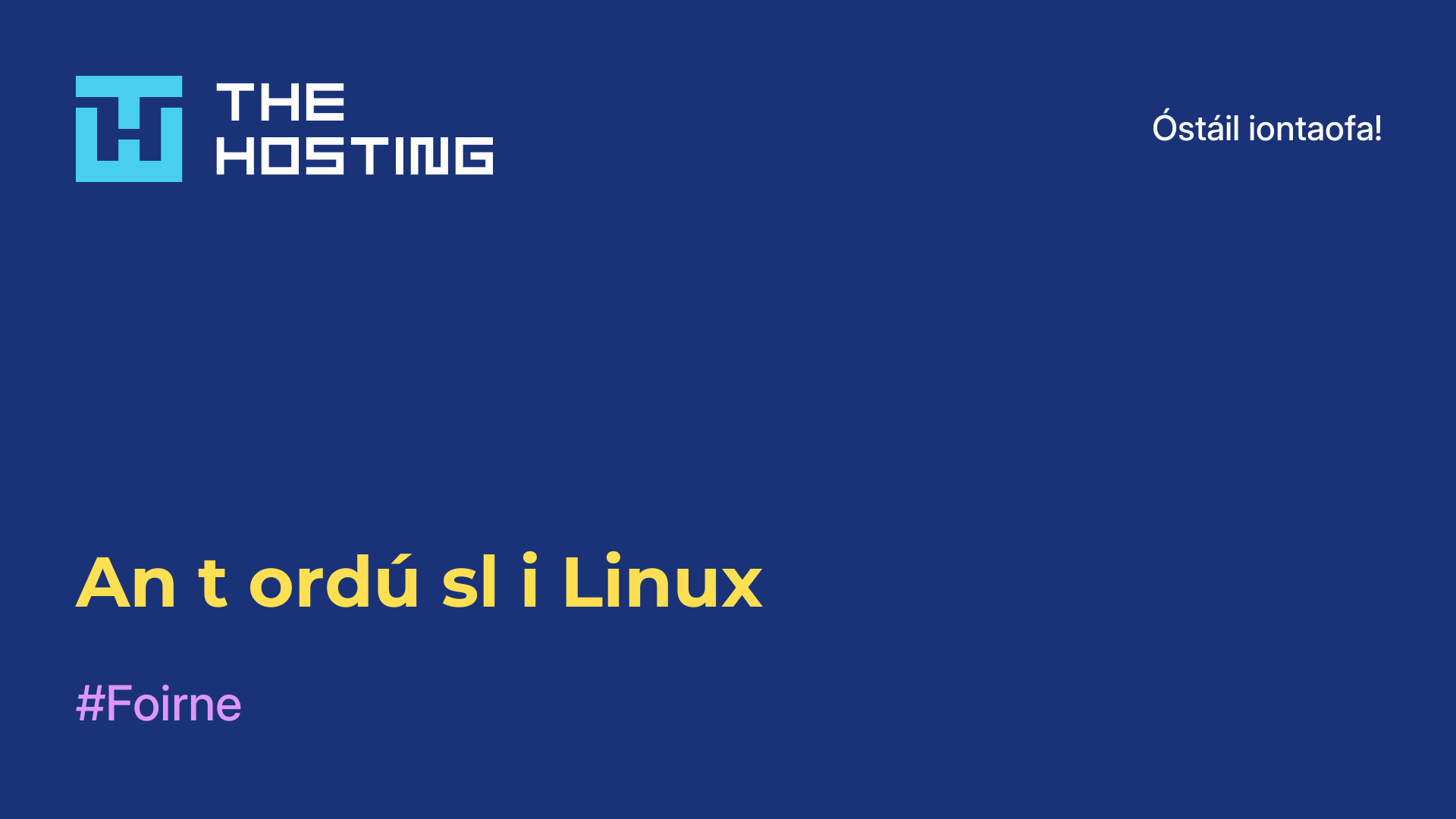 An t-ordú sl i Linux