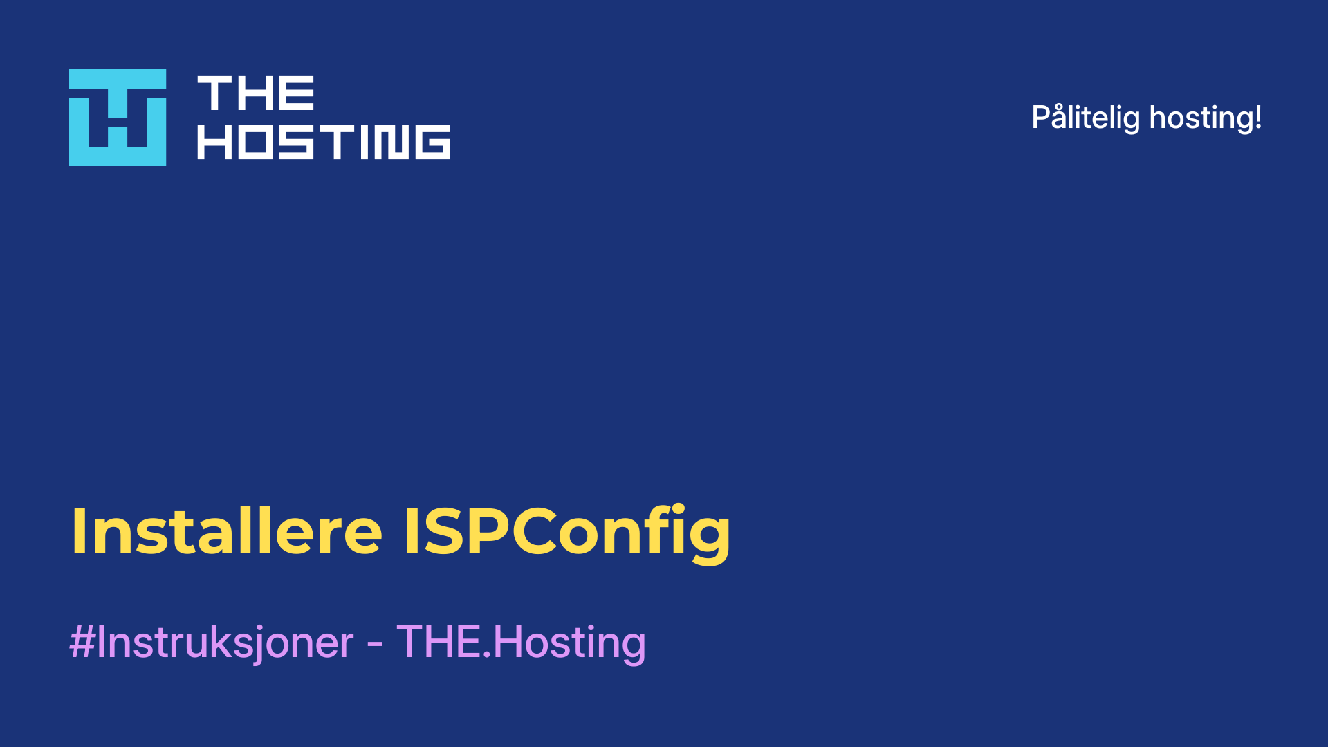 Installere ISPConfig