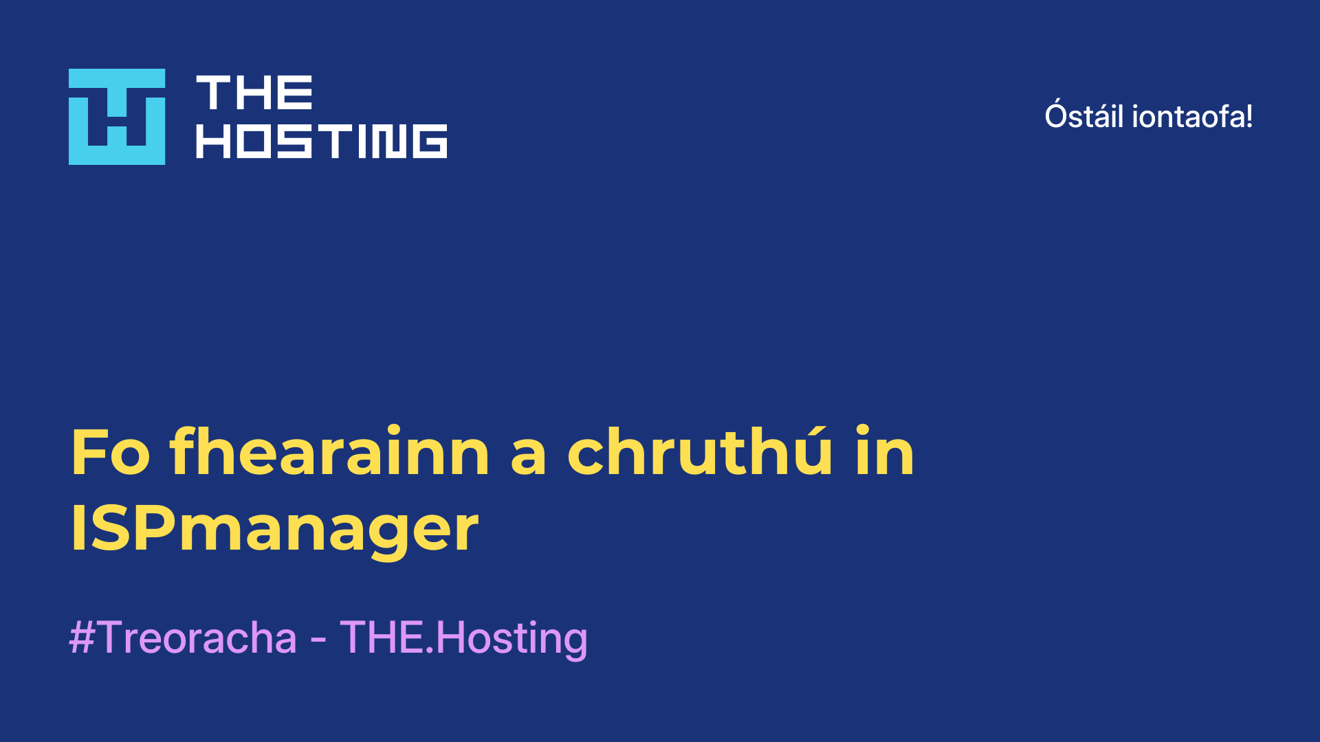 Fo-fhearainn a chruthú in ISPmanager