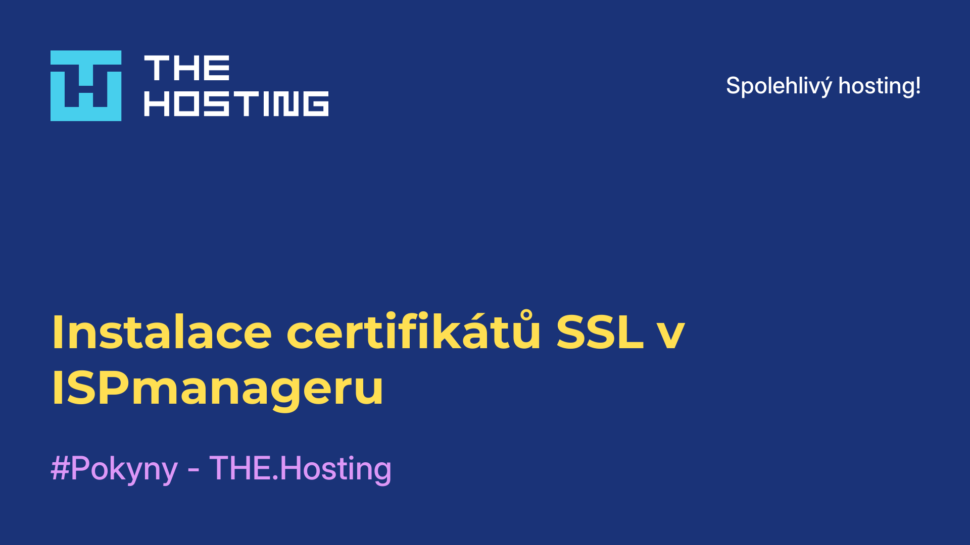 Instalace certifikátů SSL v ISPmanageru
