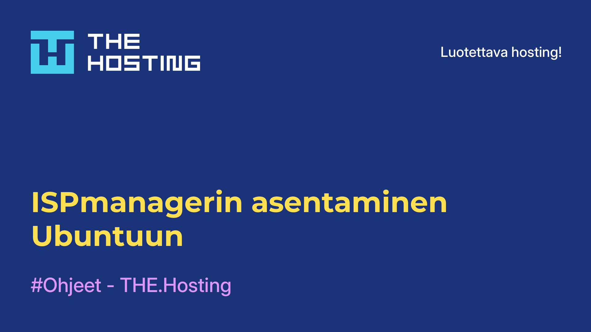 ISPmanagerin asentaminen Ubuntuun