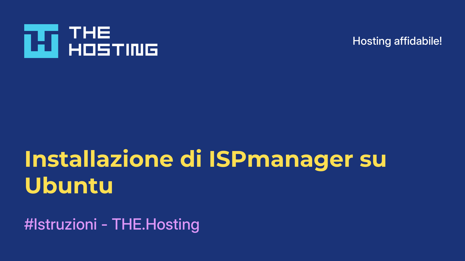 Installazione di ISPmanager su Ubuntu