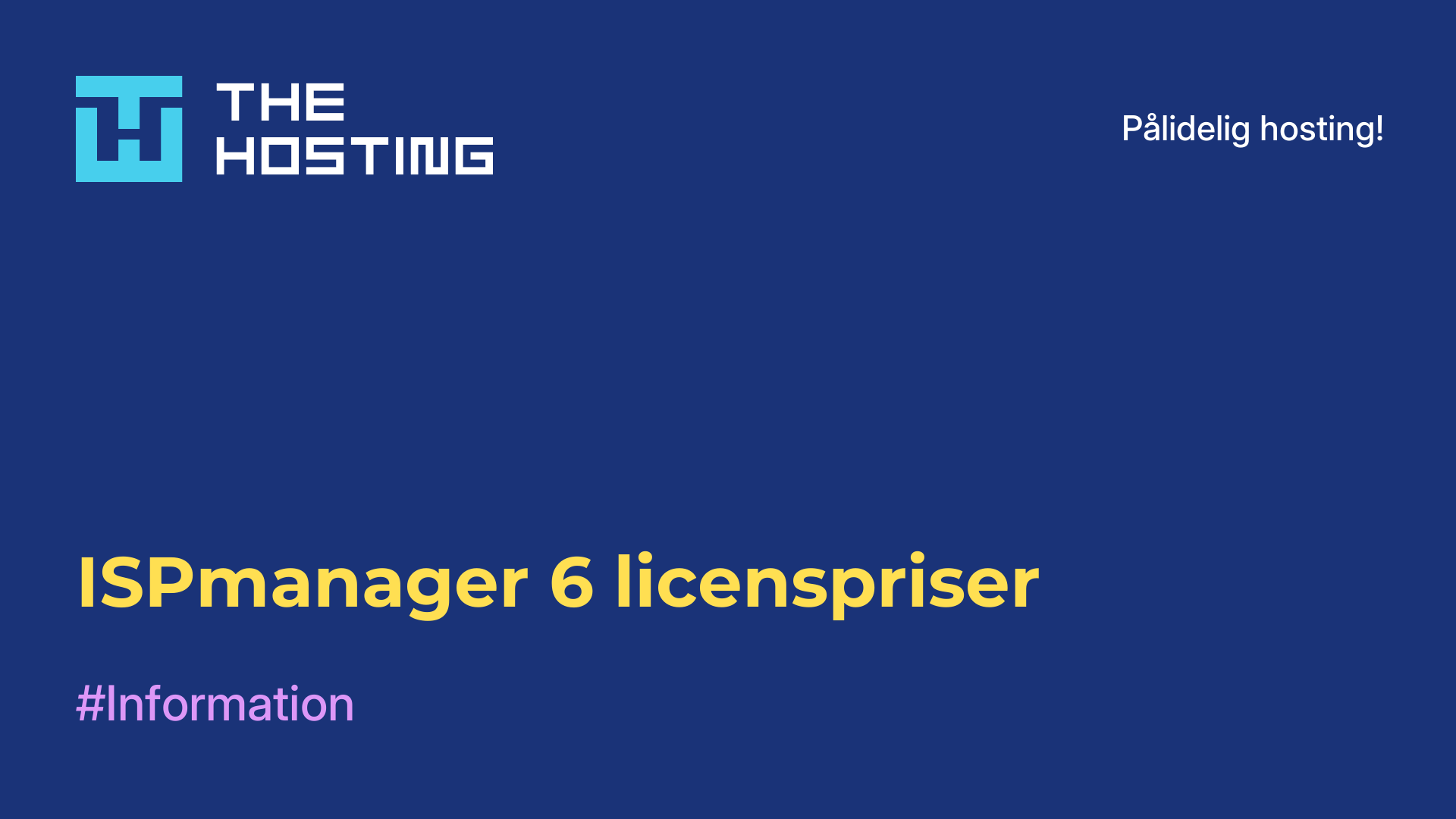 ISPmanager 6 licenspriser