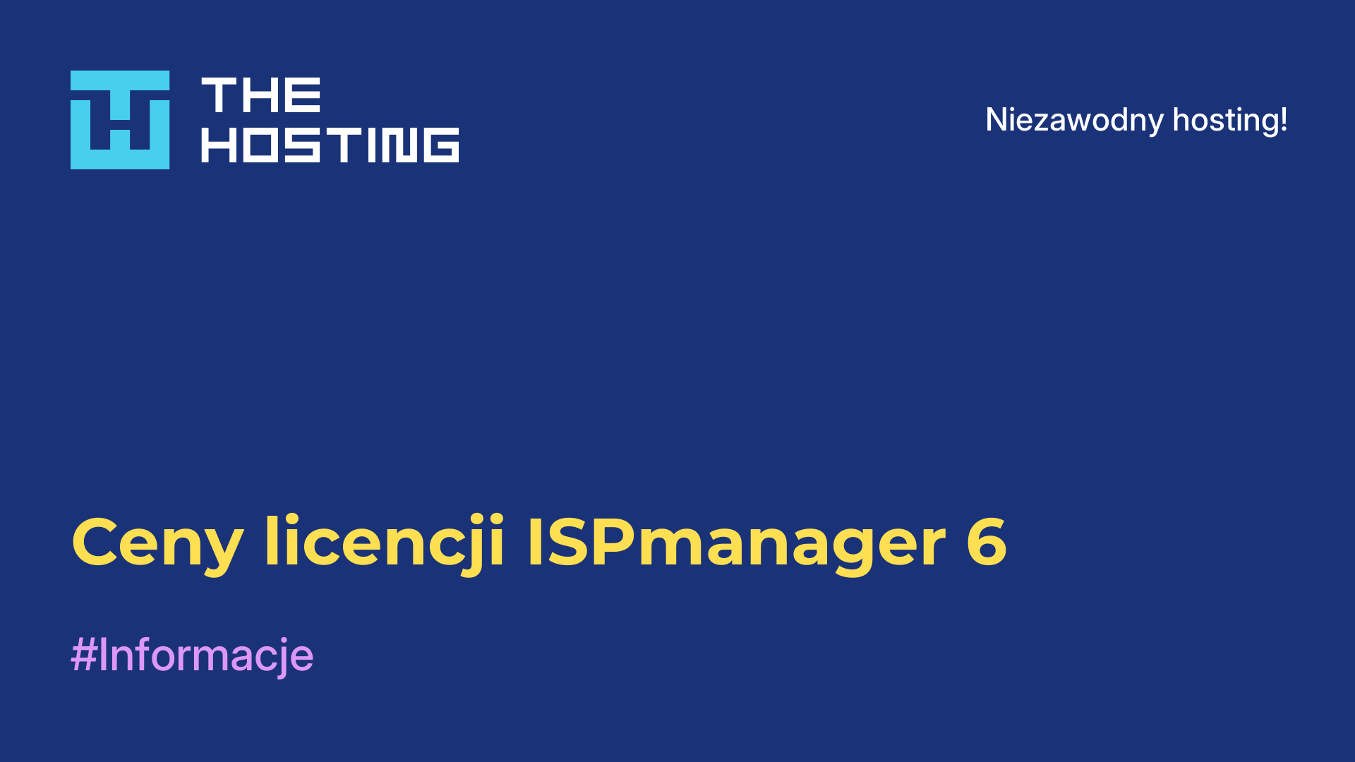 Ceny licencji ISPmanager 6