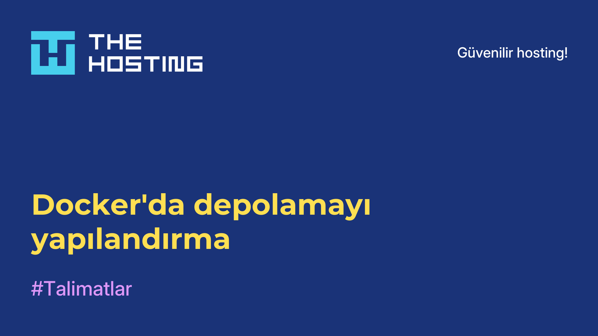 Docker'da depolamayı yapılandırma