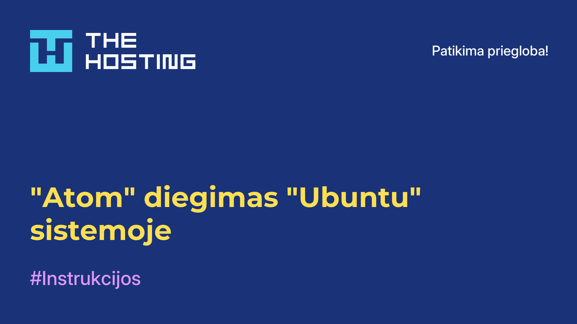 "Atom" diegimas "Ubuntu" sistemoje