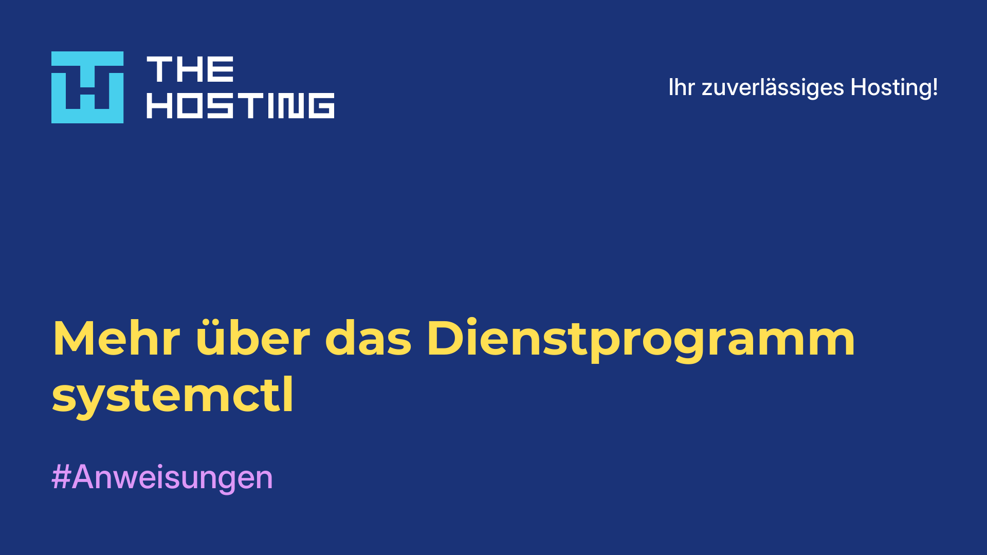 Mehr über das Dienstprogramm systemctl