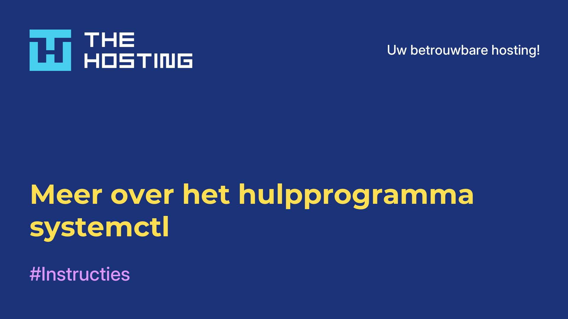 Meer over het hulpprogramma systemctl
