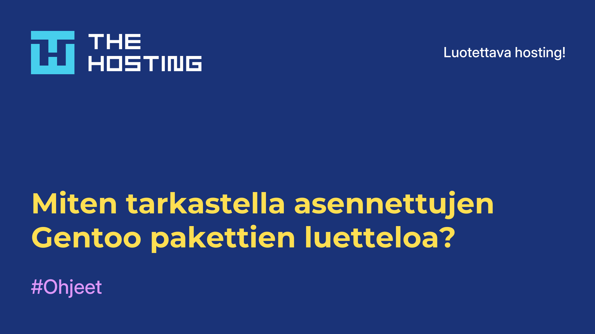 Miten tarkastella asennettujen Gentoo-pakettien luetteloa?