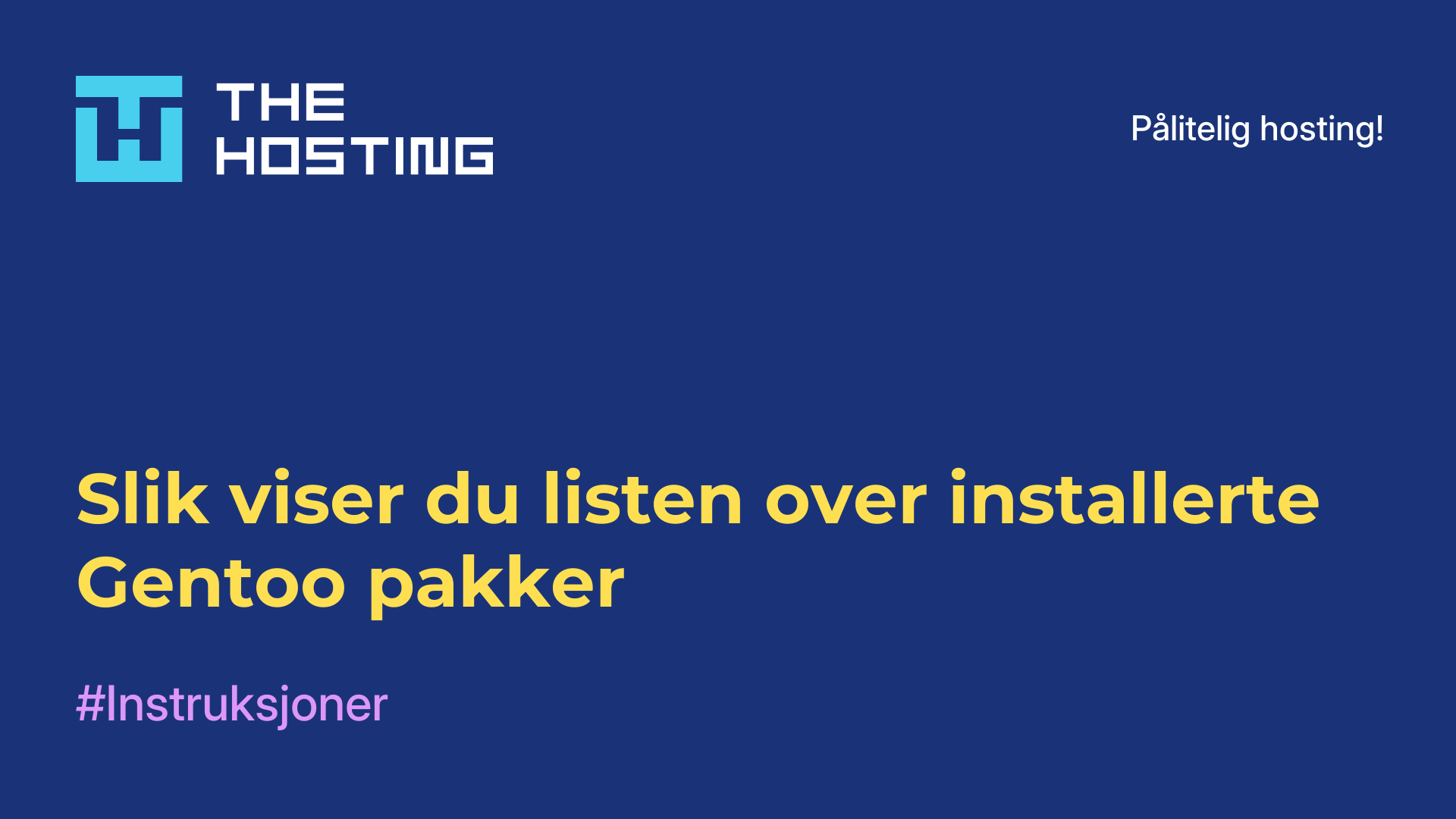 Slik viser du listen over installerte Gentoo-pakker