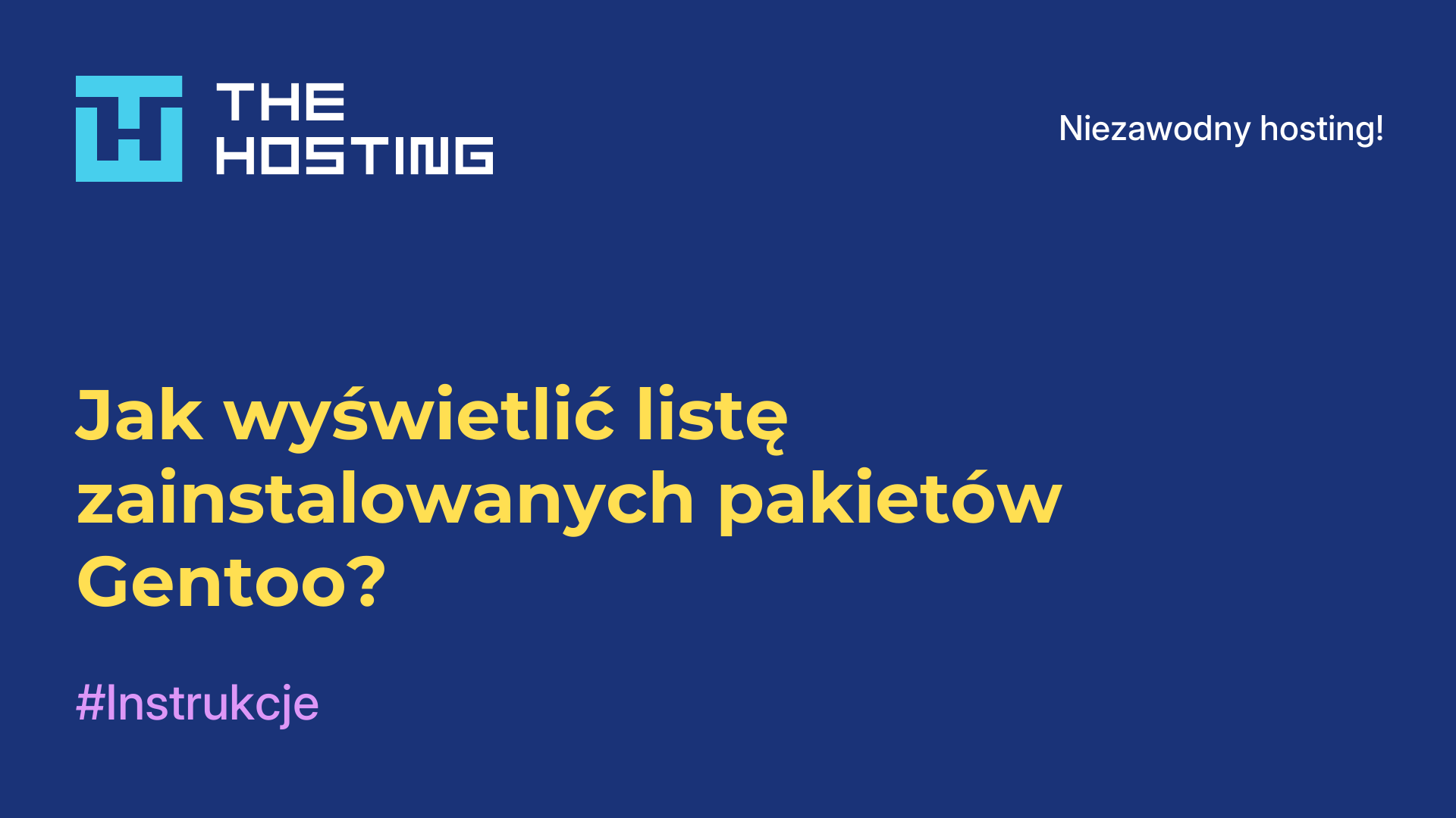 Jak wyświetlić listę zainstalowanych pakietów Gentoo?