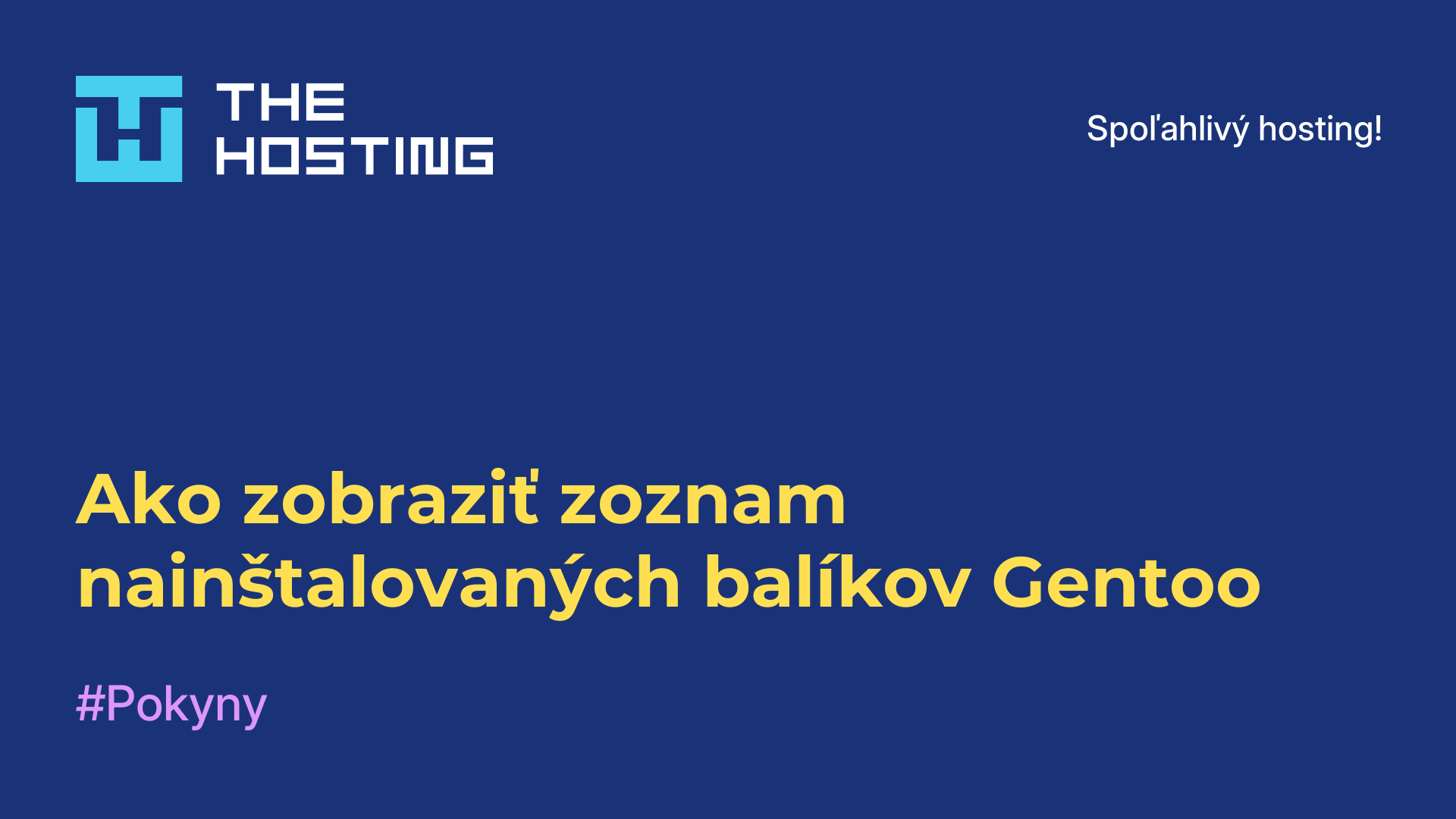 Ako zobraziť zoznam nainštalovaných balíkov Gentoo