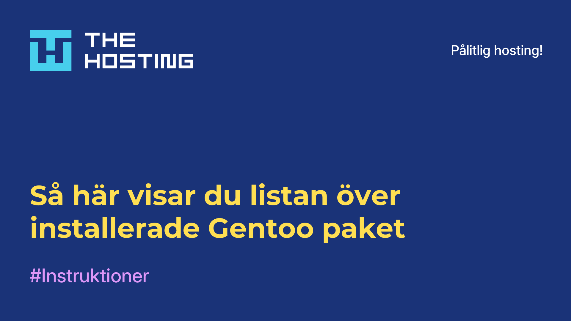 Så här visar du listan över installerade Gentoo-paket