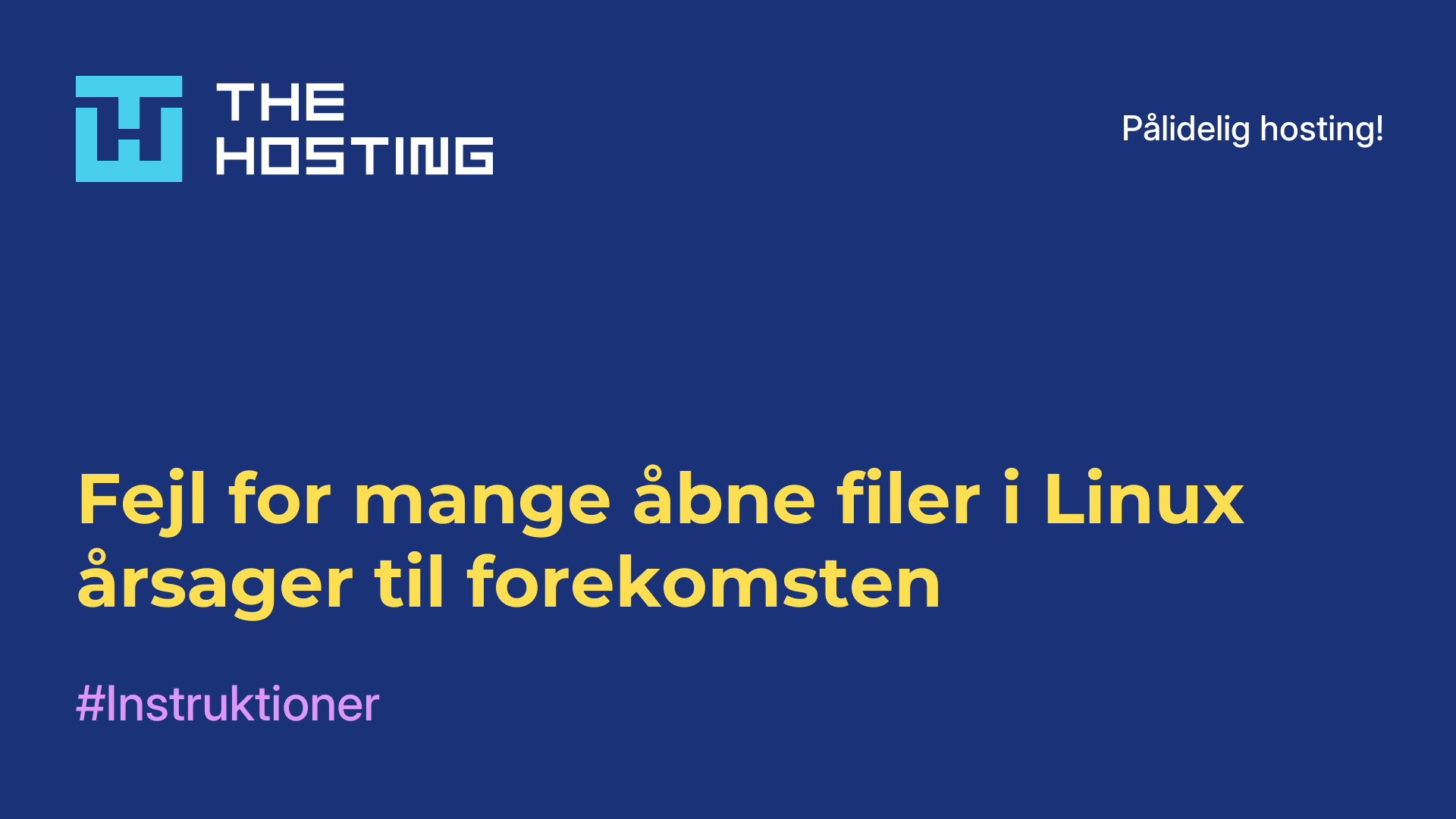 Fejl for mange åbne filer i Linux - årsager til forekomsten