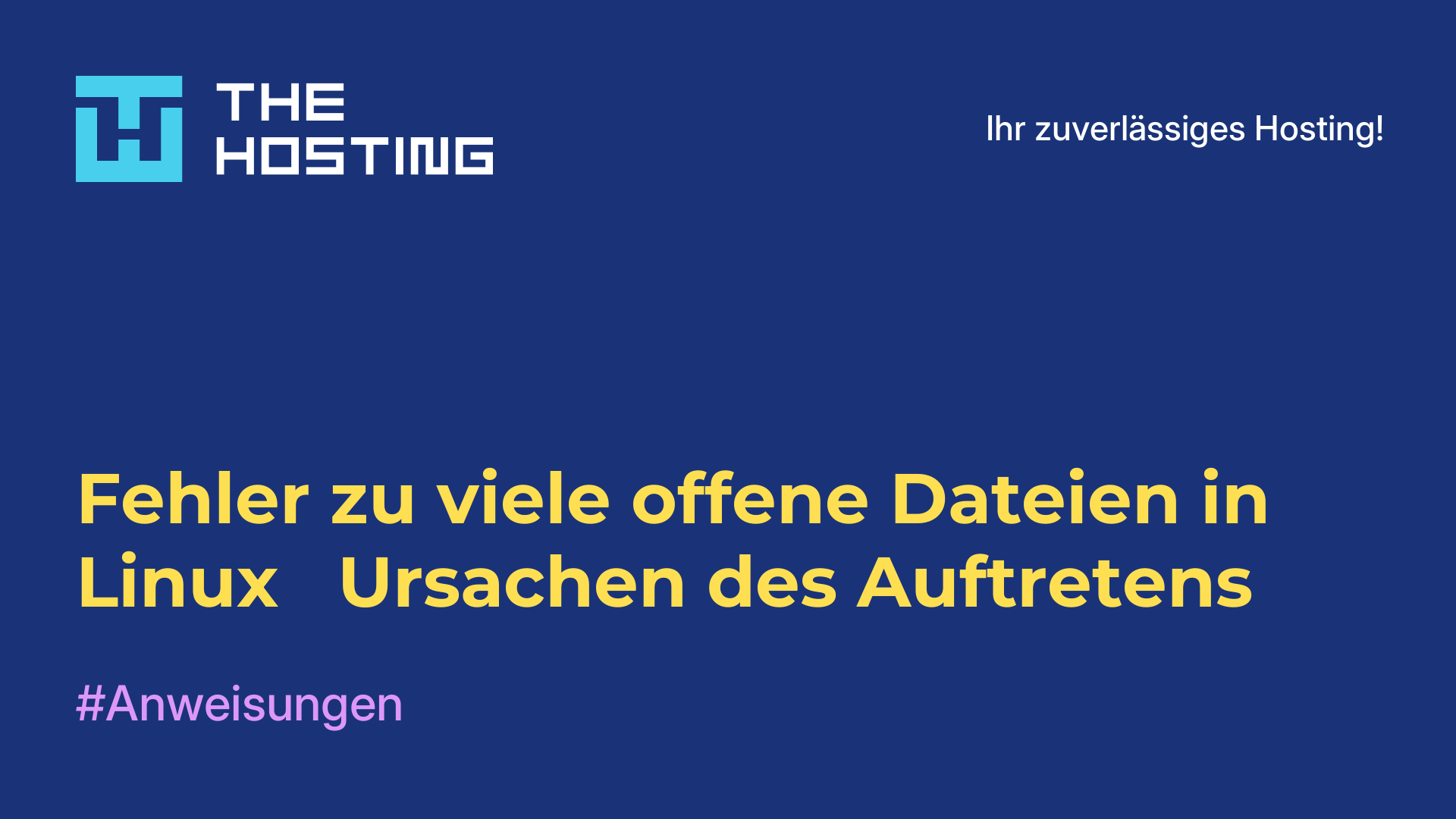 Fehler zu viele offene Dateien in Linux - Ursachen des Auftretens