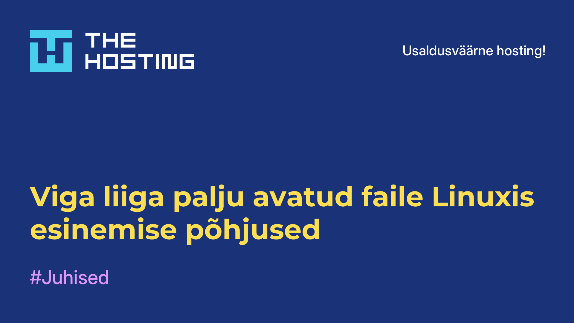 Viga liiga palju avatud faile Linuxis - esinemise põhjused