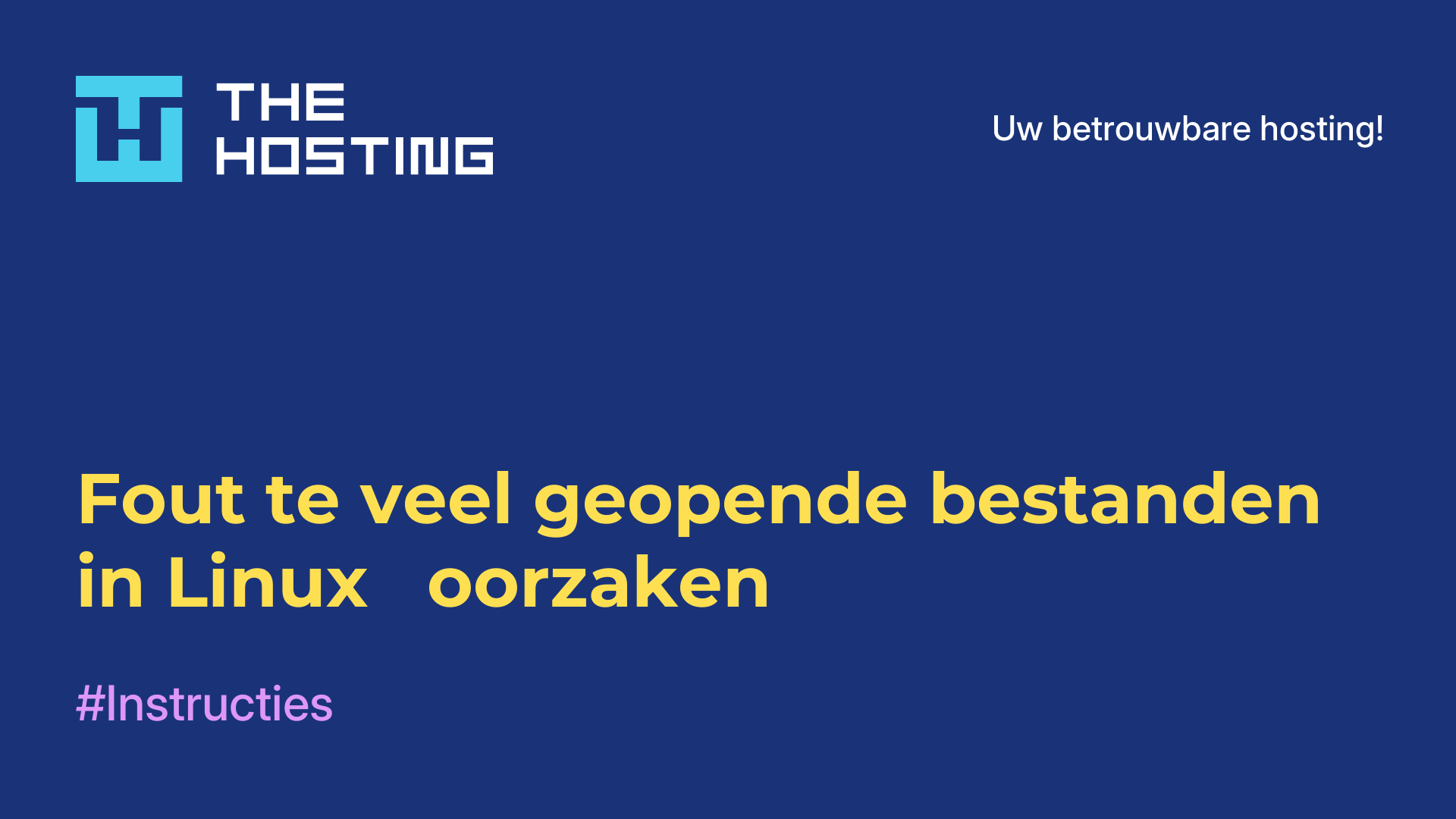 Fout te veel geopende bestanden in Linux - oorzaken