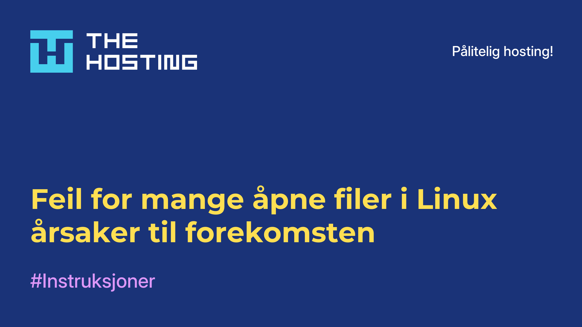 Feil for mange åpne filer i Linux - årsaker til forekomsten