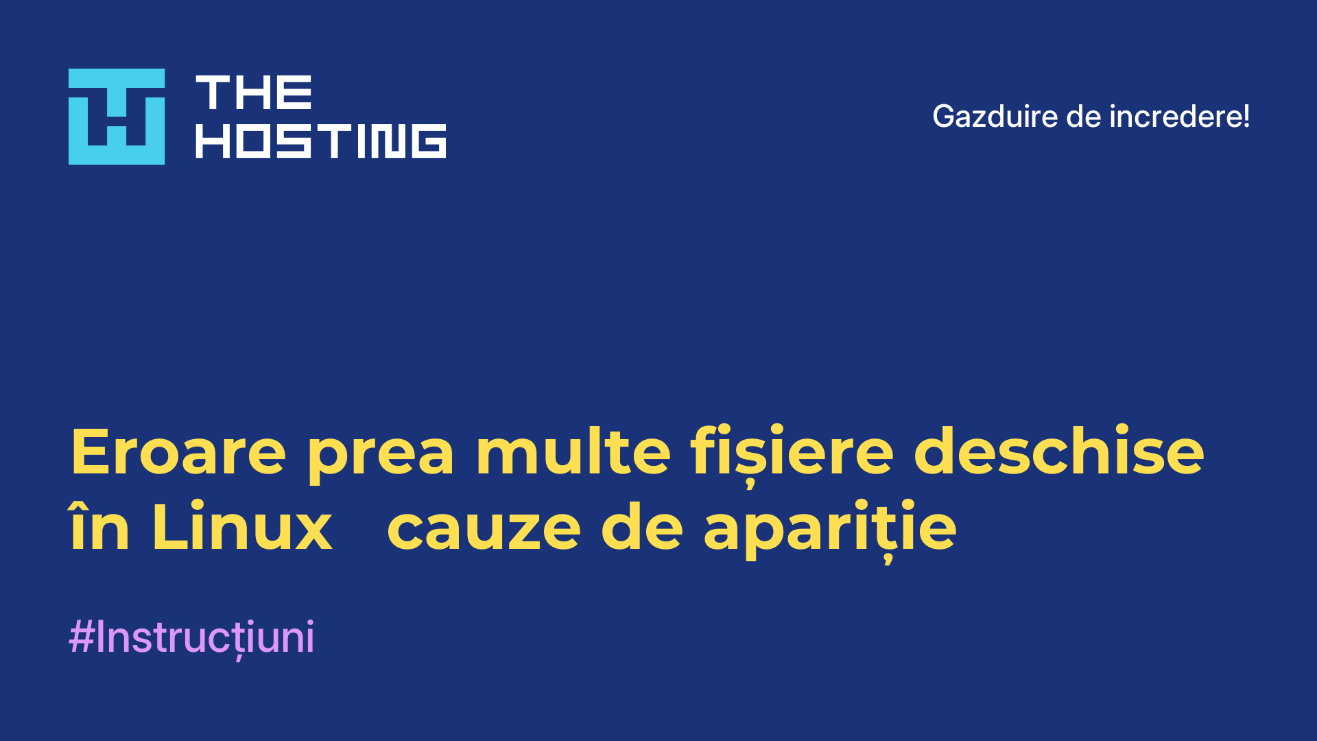 Eroare prea multe fișiere deschise în Linux - cauze de apariție