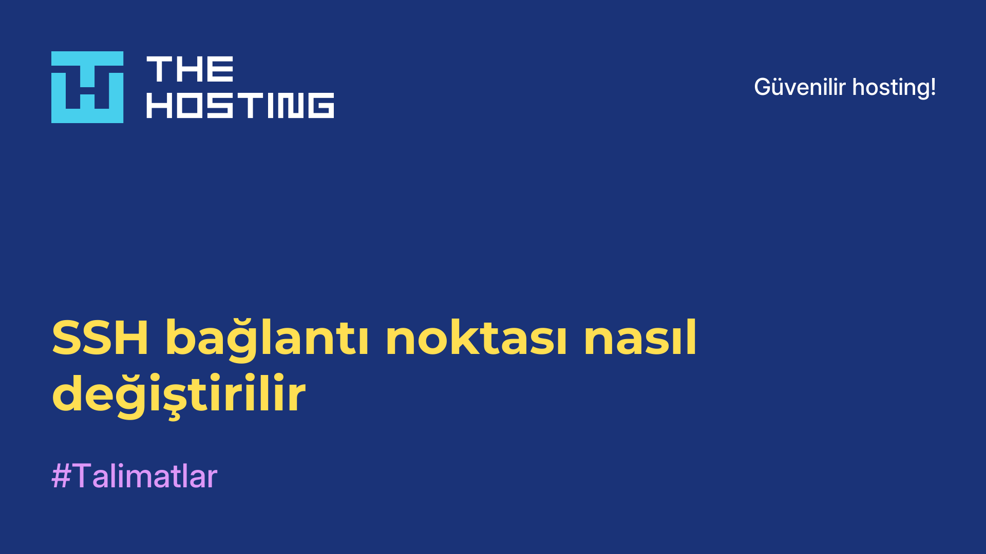 SSH bağlantı noktası nasıl değiştirilir