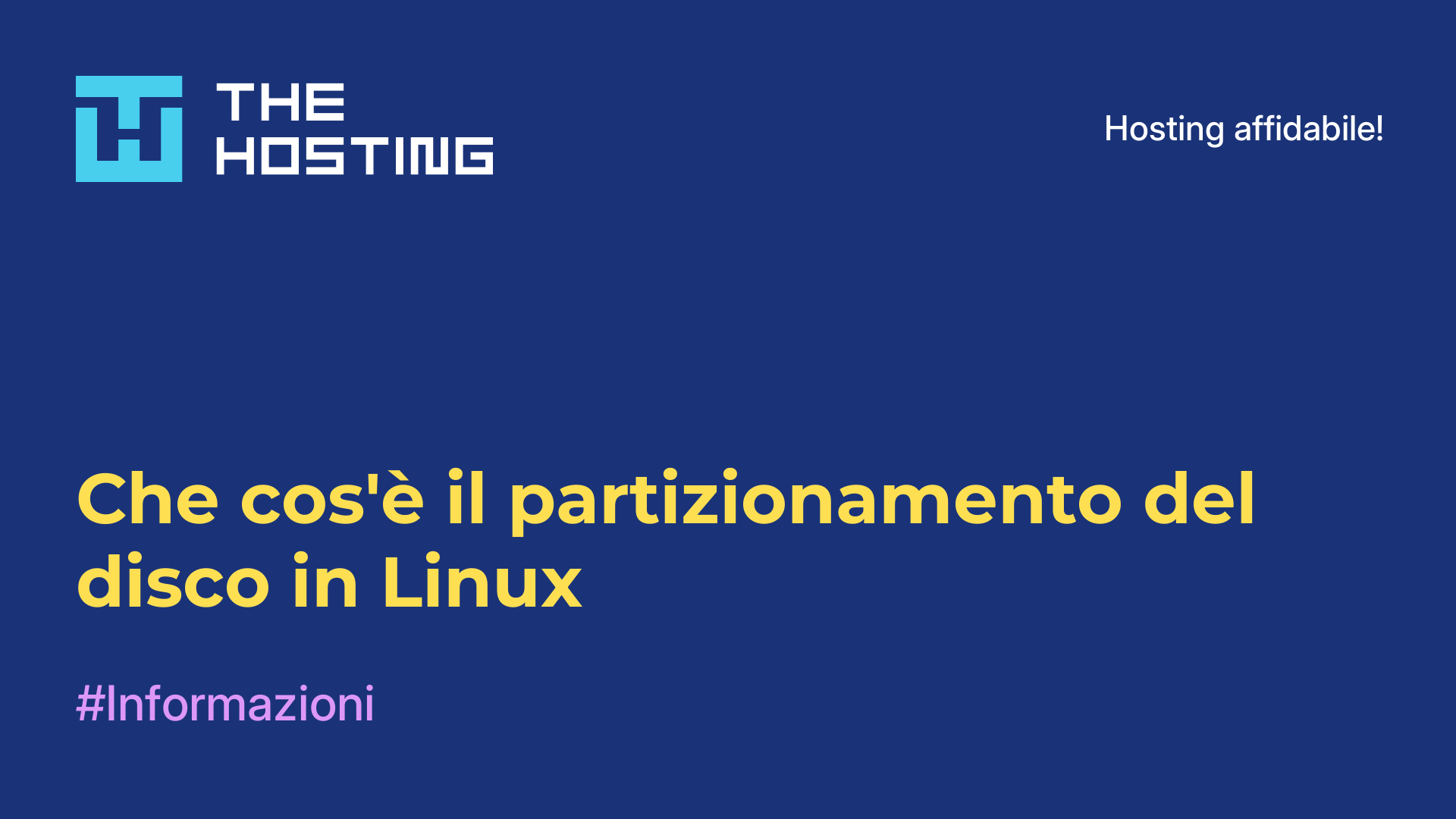 Che cos'è il partizionamento del disco in Linux